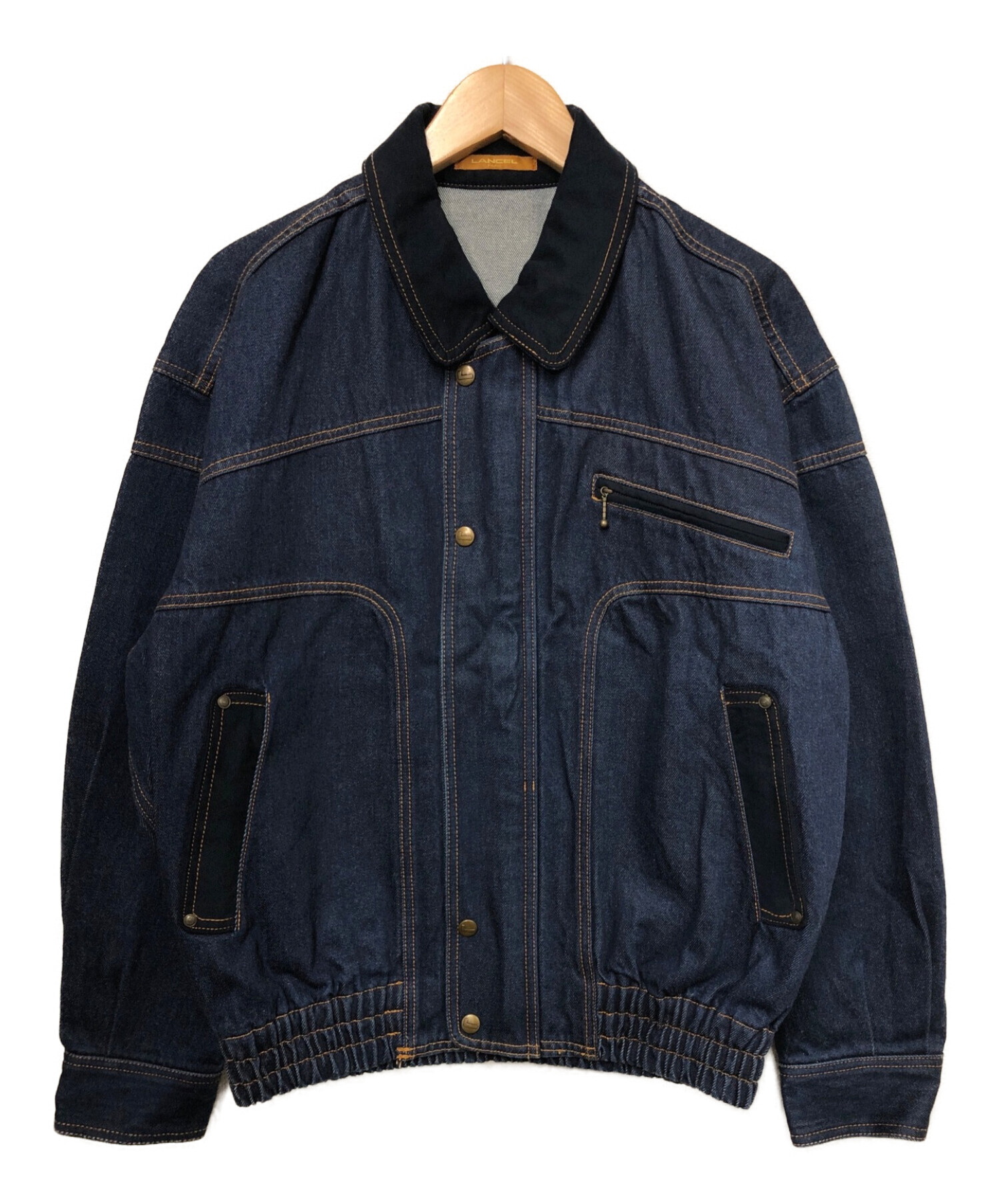 中古・古着通販】LANCEL (ランセル) デニムジャケット ブラック サイズ  