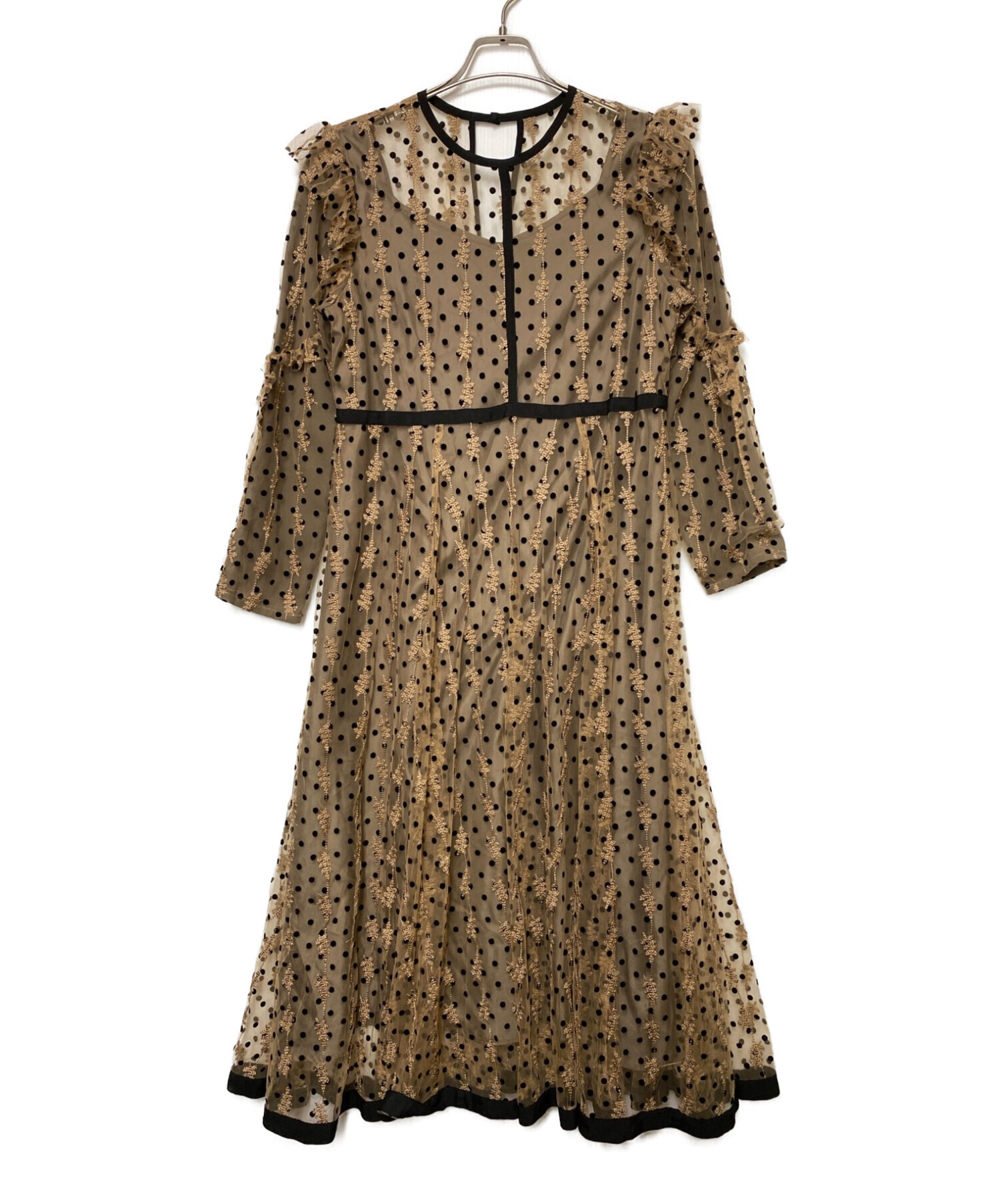 中古・古着通販】CADUNE (カデュネ) チュールドットワンピース  