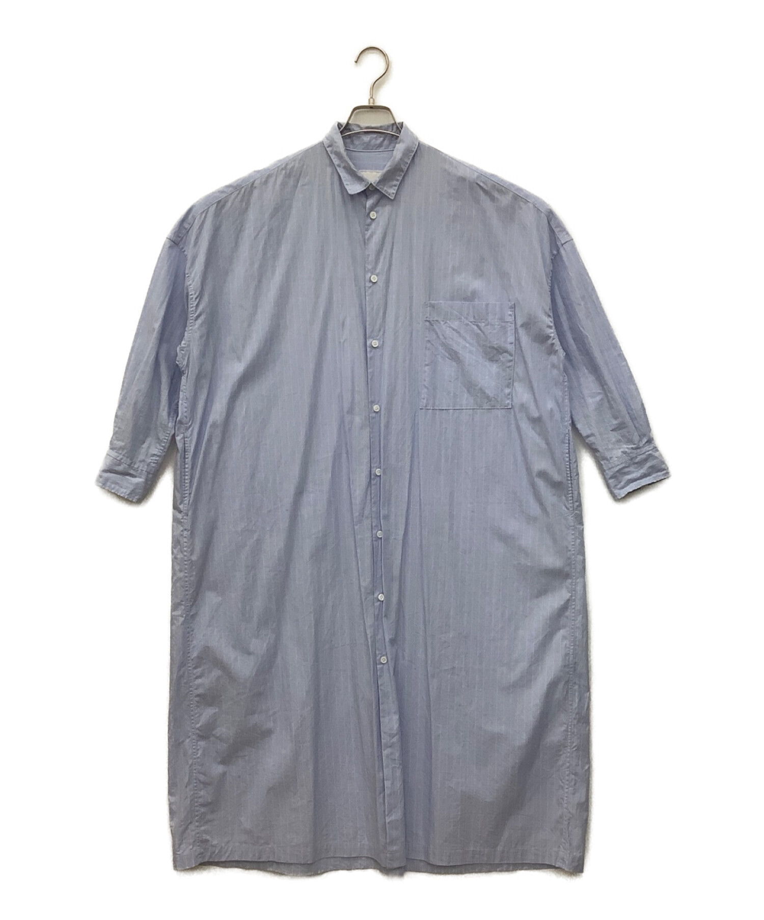 中古・古着通販】Toujours (トゥジュー) シャツワンピース ブルー  