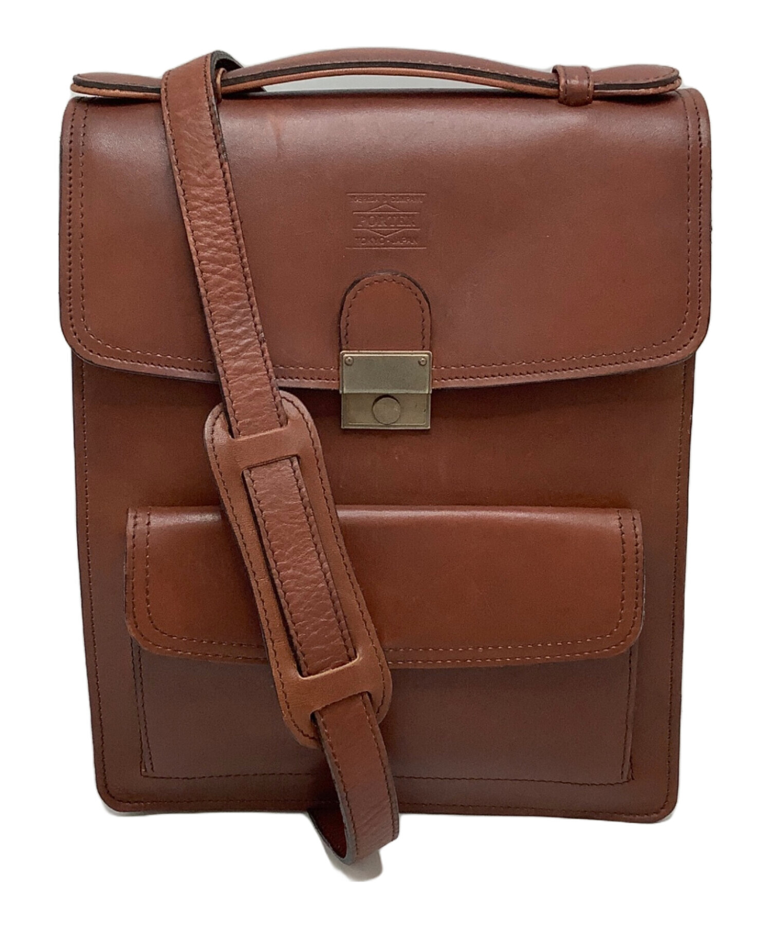 中古・古着通販】PORTER (ポーター) DAM SHOULDER BAG ブラウン 