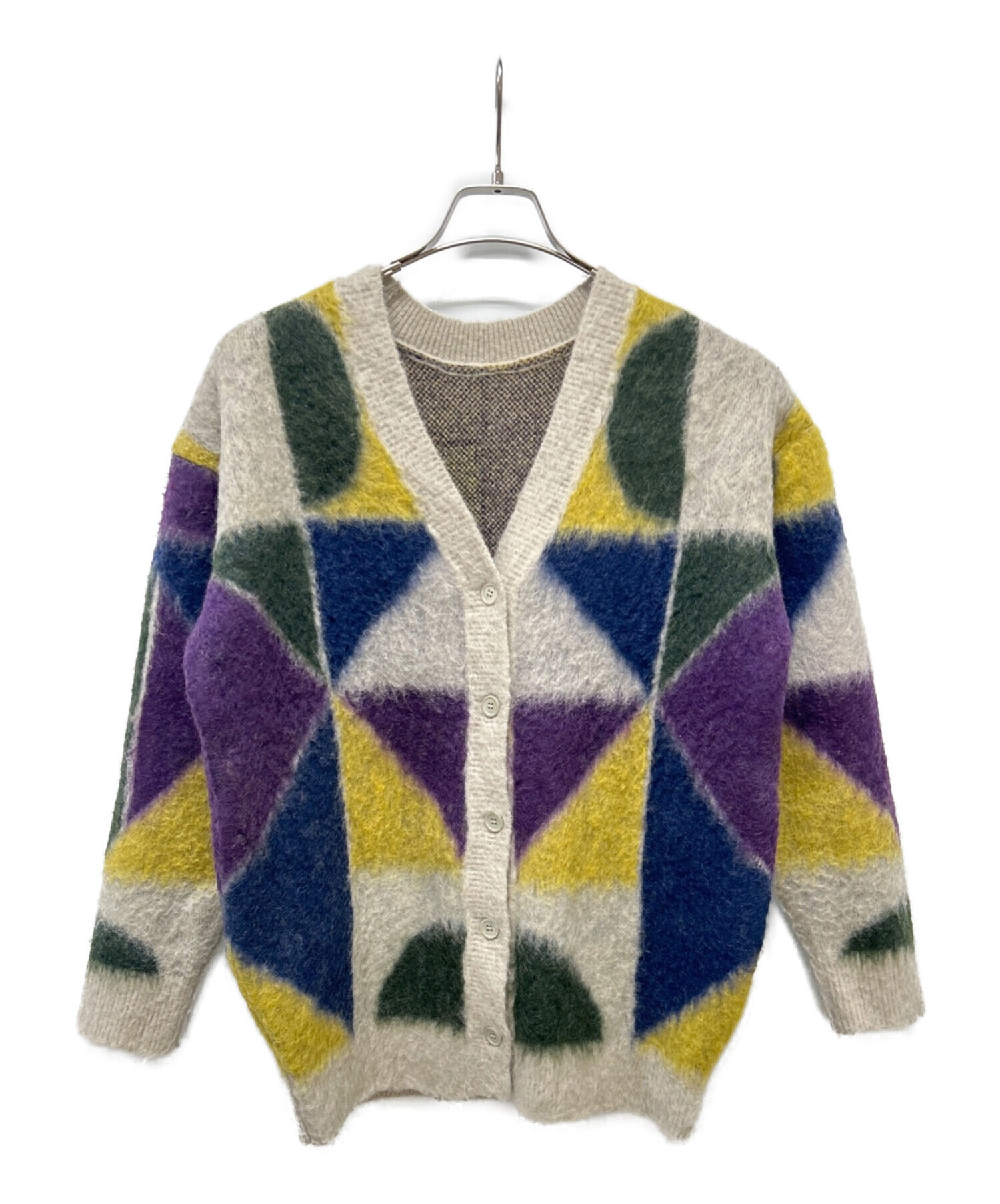 中古・古着通販】AMeLIE (アメリ) COLOR BLOCK OVER KNIT CARDIGAN 