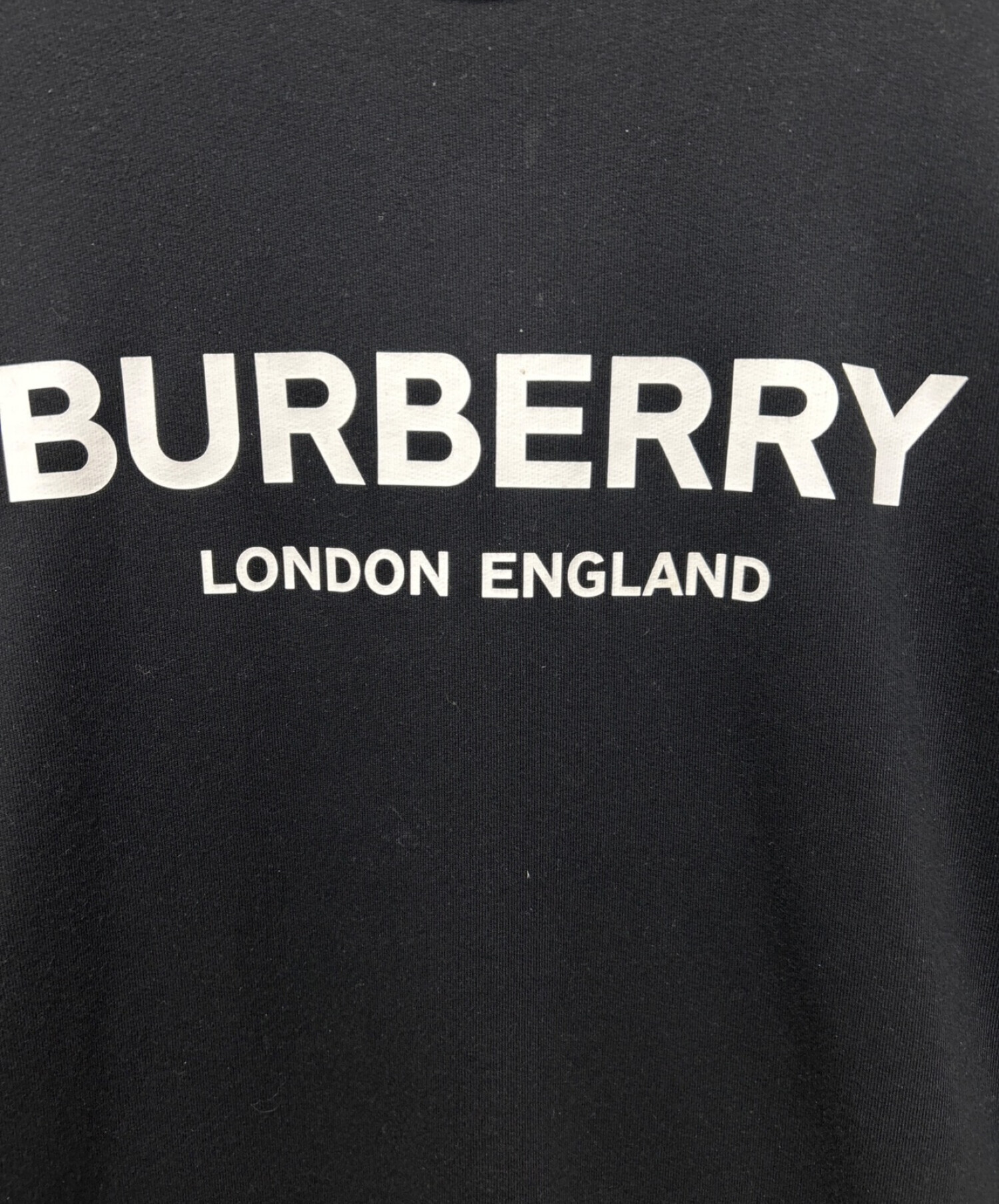 BURBERRY LONDON ENGLAND (バーバリー ロンドン イングランド) ロゴスウェット ブラック サイズ:SIZE M