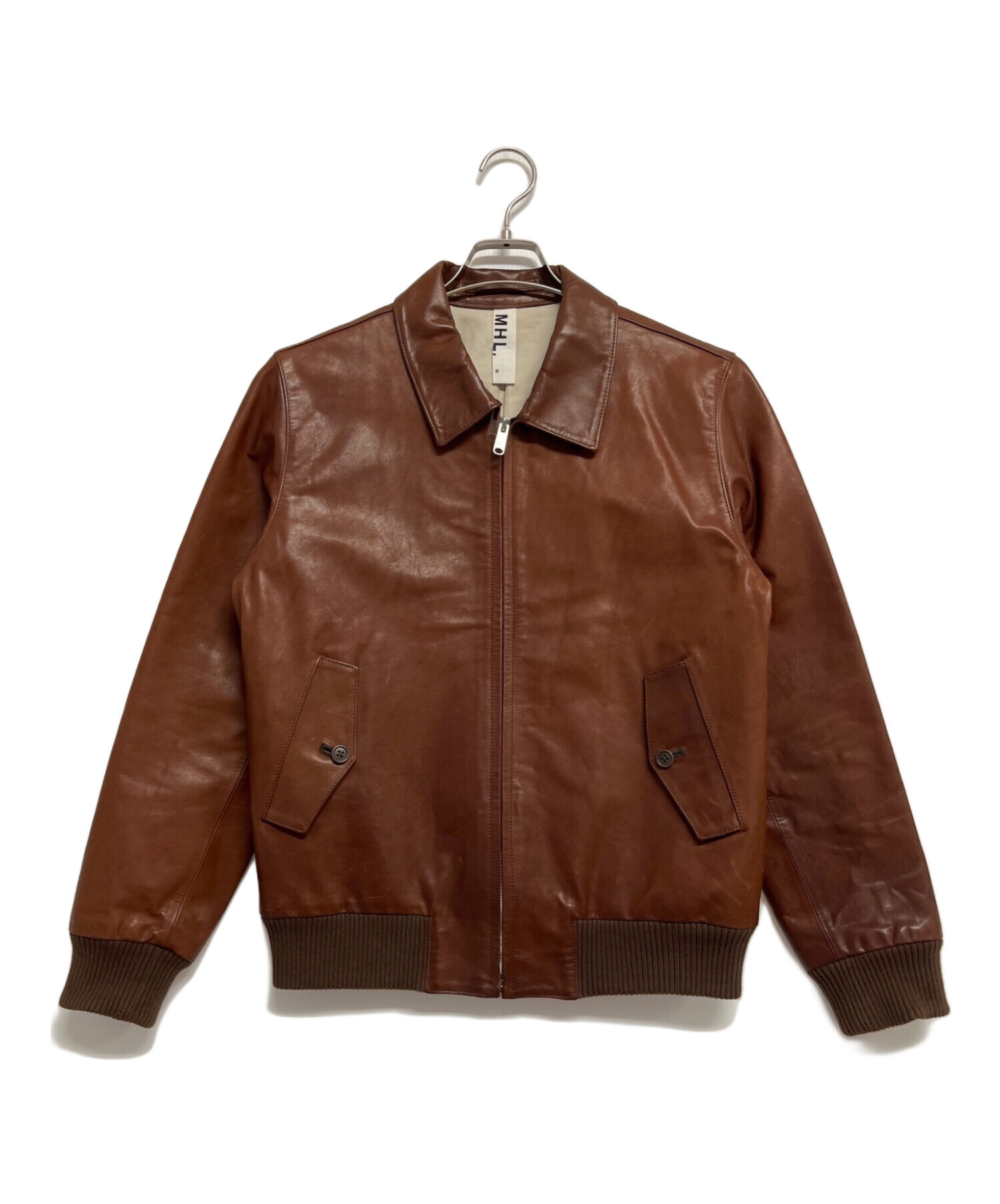 MHL.マーガレットハウエル　天然レザーブルゾン MHL.マーガレットハウエル 天然レザーブルゾン MHL.」レザージャケット