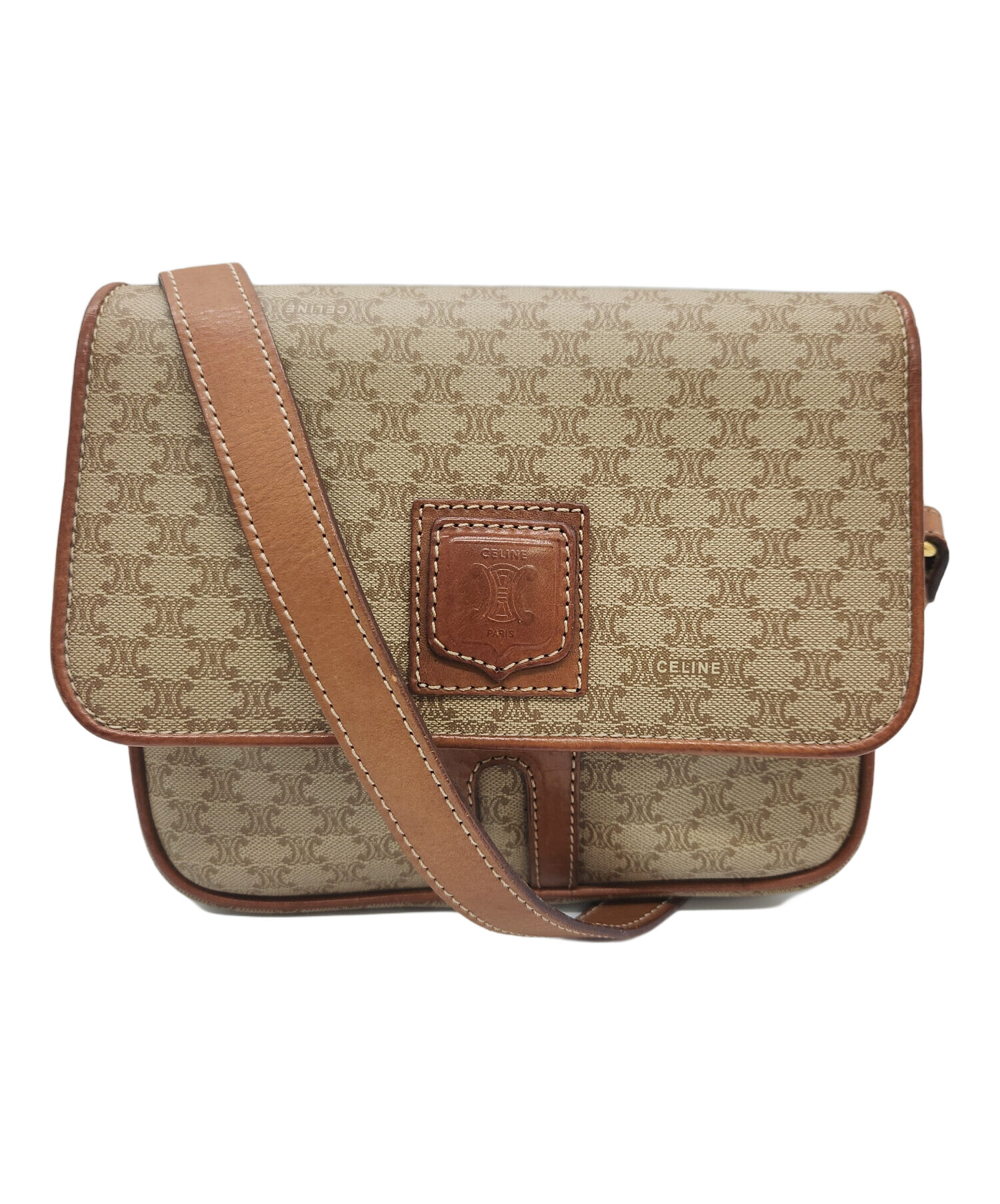 中古・古着通販】CELINE (セリーヌ) ショルダーバッグ ベージュ 