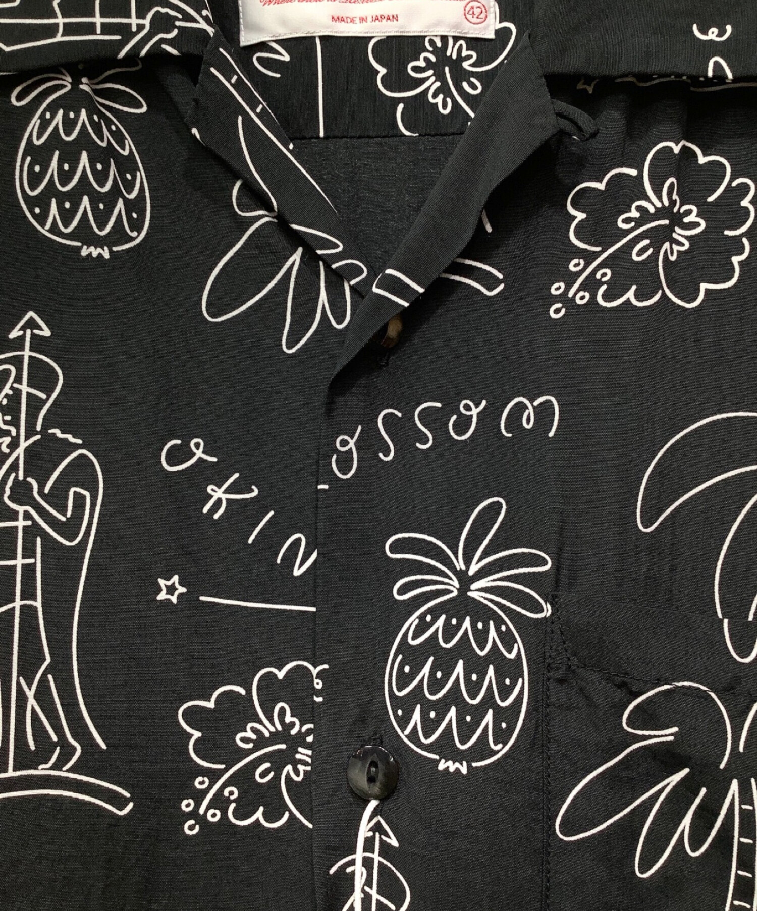 Aloha Blossom (アロハブロッサム) シャツ ブラック サイズ:42 未使用品