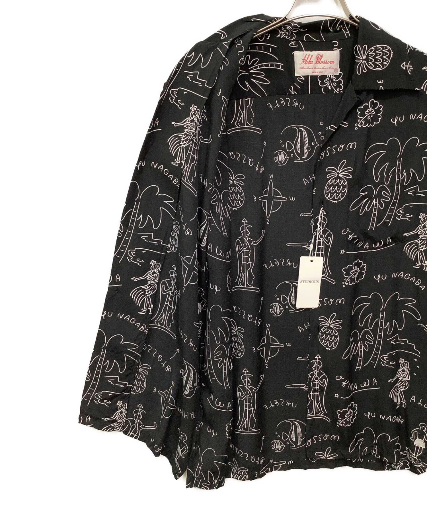 Aloha Blossom (アロハブロッサム) シャツ ブラック サイズ:42 未使用品