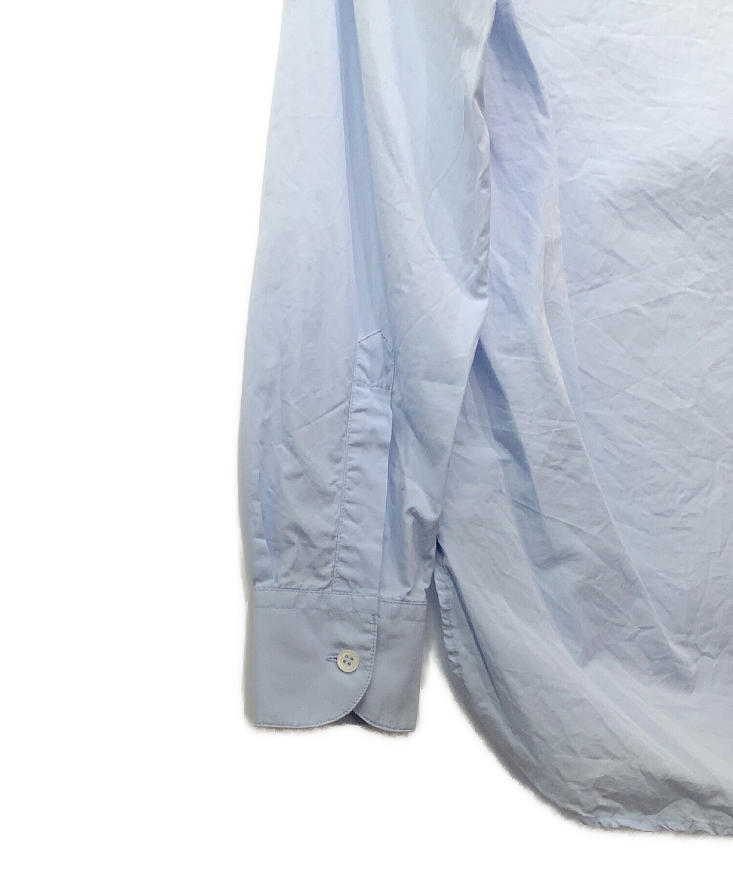 BARENA バレナ カジュアルシャツ 46(M位) 白x青(ストライプ)