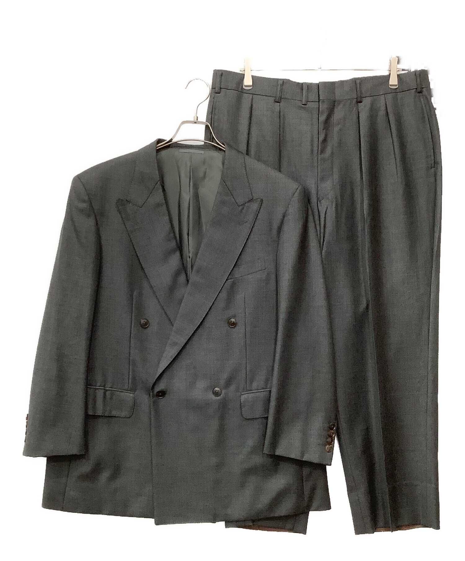 バーバリーズ　ダブルスーツ　セットアップ　ストライプ　総裏　BB5 バーバリーズ ダブルスーツ セットアップ ストライプ 総裏 BB5 メンズ