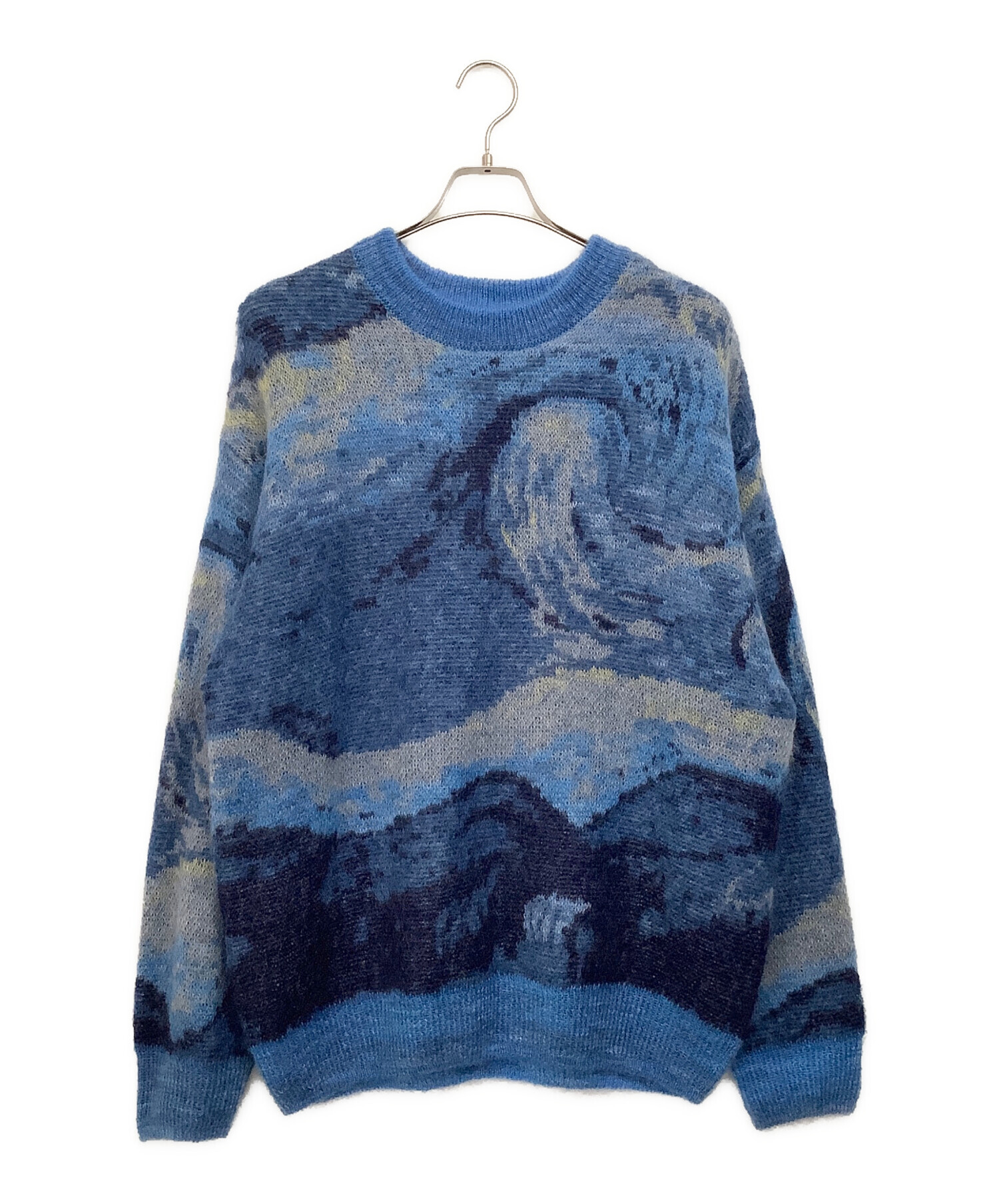 中古・古着通販】UNUSED (アンユーズド) モヘア混ニット ブルー サイズ 