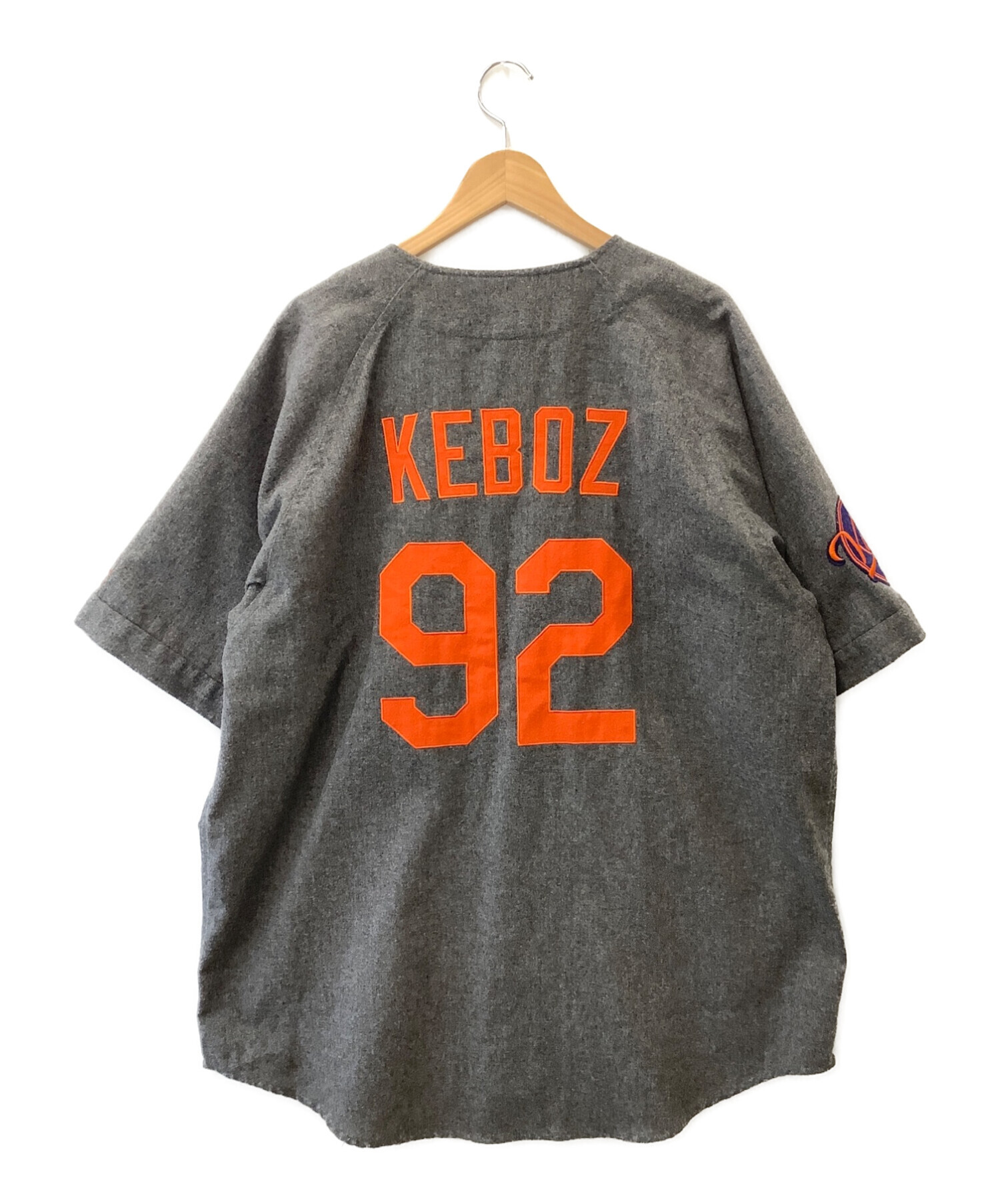 KEBOZ×Starter BLACK LABEL (ケボズ×スターターブラックレーベル) ベースボールシャツ グレー サイズ:XL