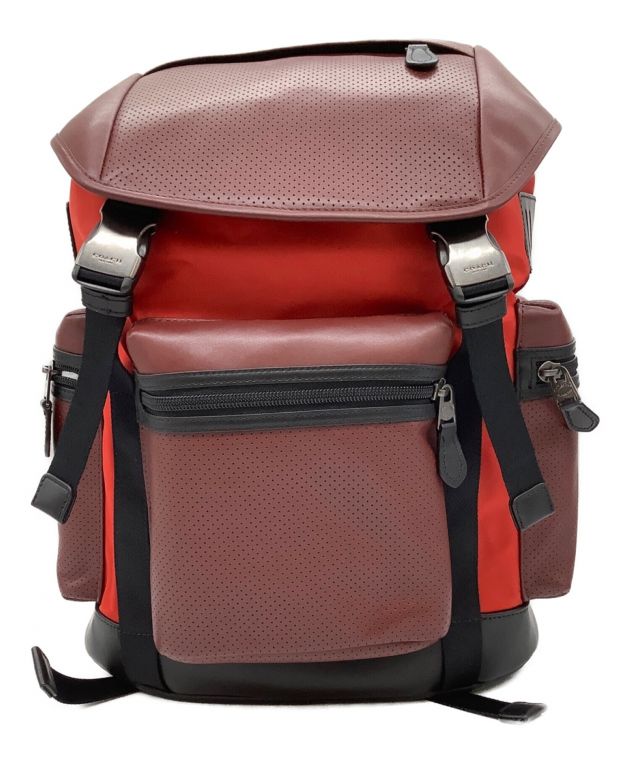 中古・古着通販】COACH (コーチ) リュック レッド 未使用品