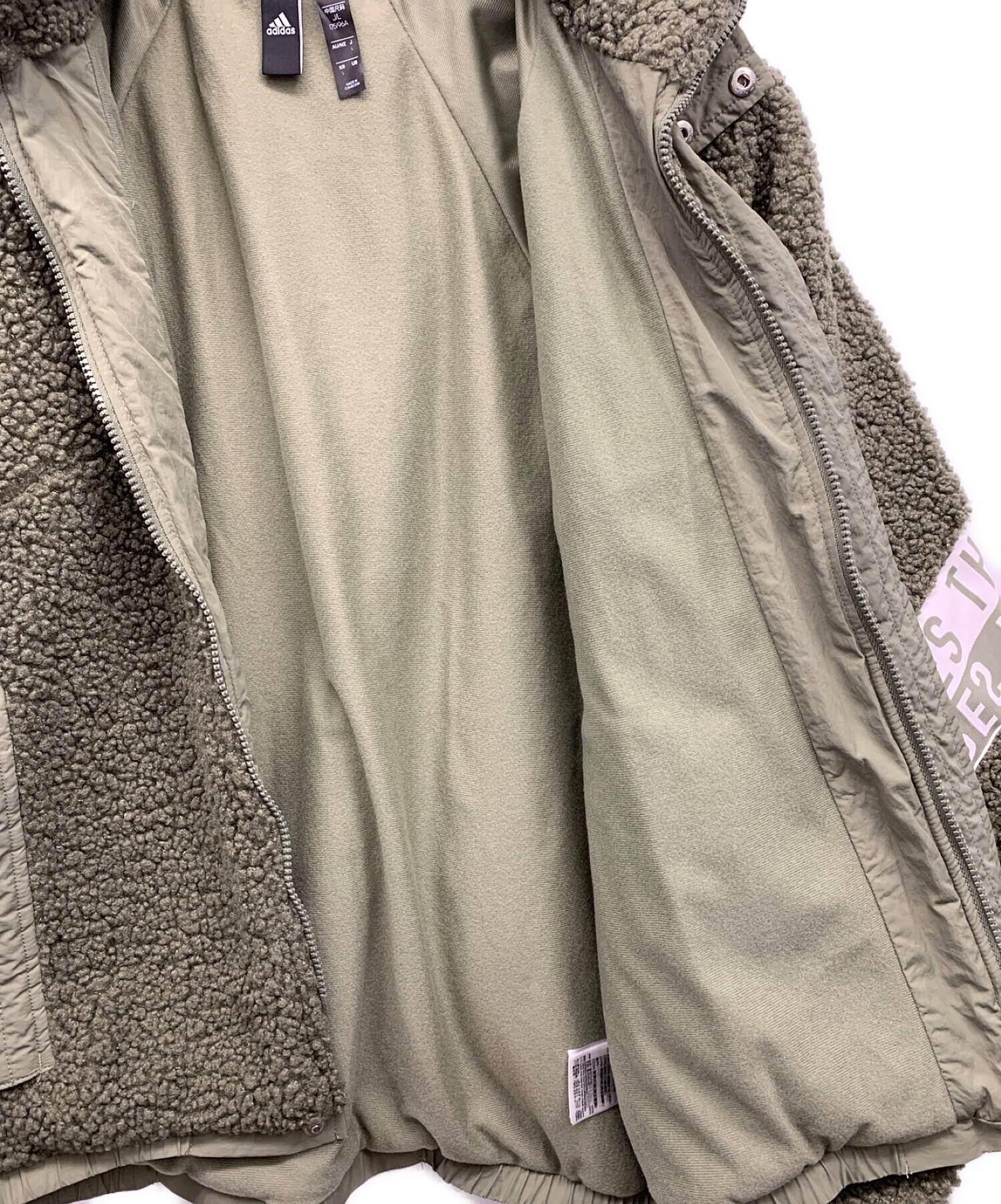 中古・古着通販】adidas (アディダス) ボアジャケット グリーン サイズ