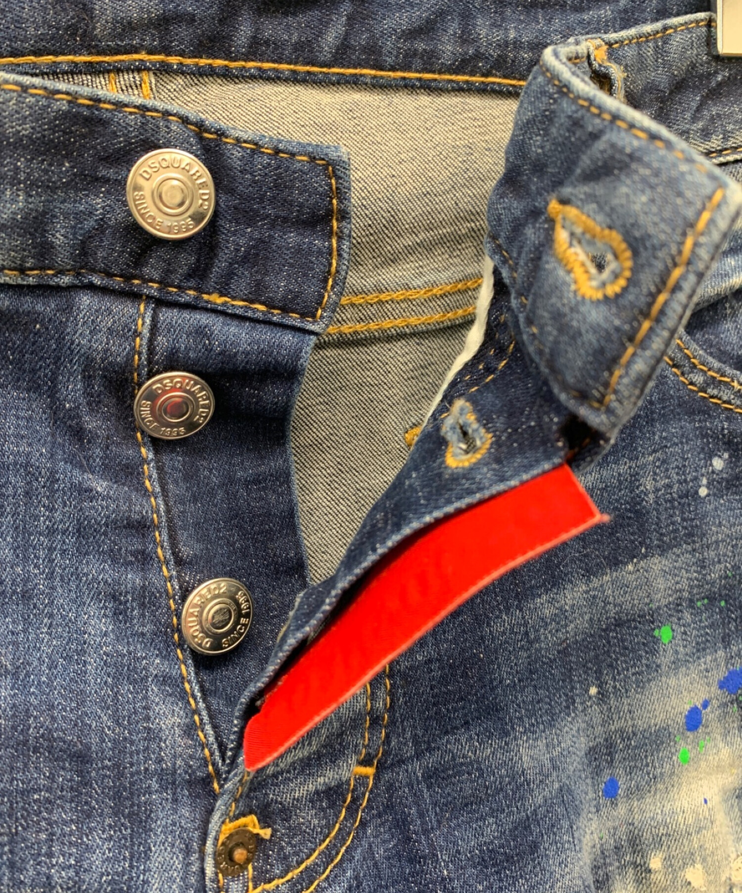 中古・古着通販】DSQUARED2 (ディースクエアード) ペイント加工デニム