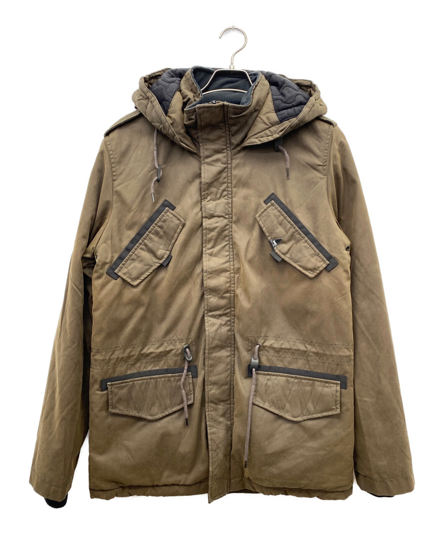 中古・古着通販】Denham (デンハム) コーティング中綿コート オリーブ 