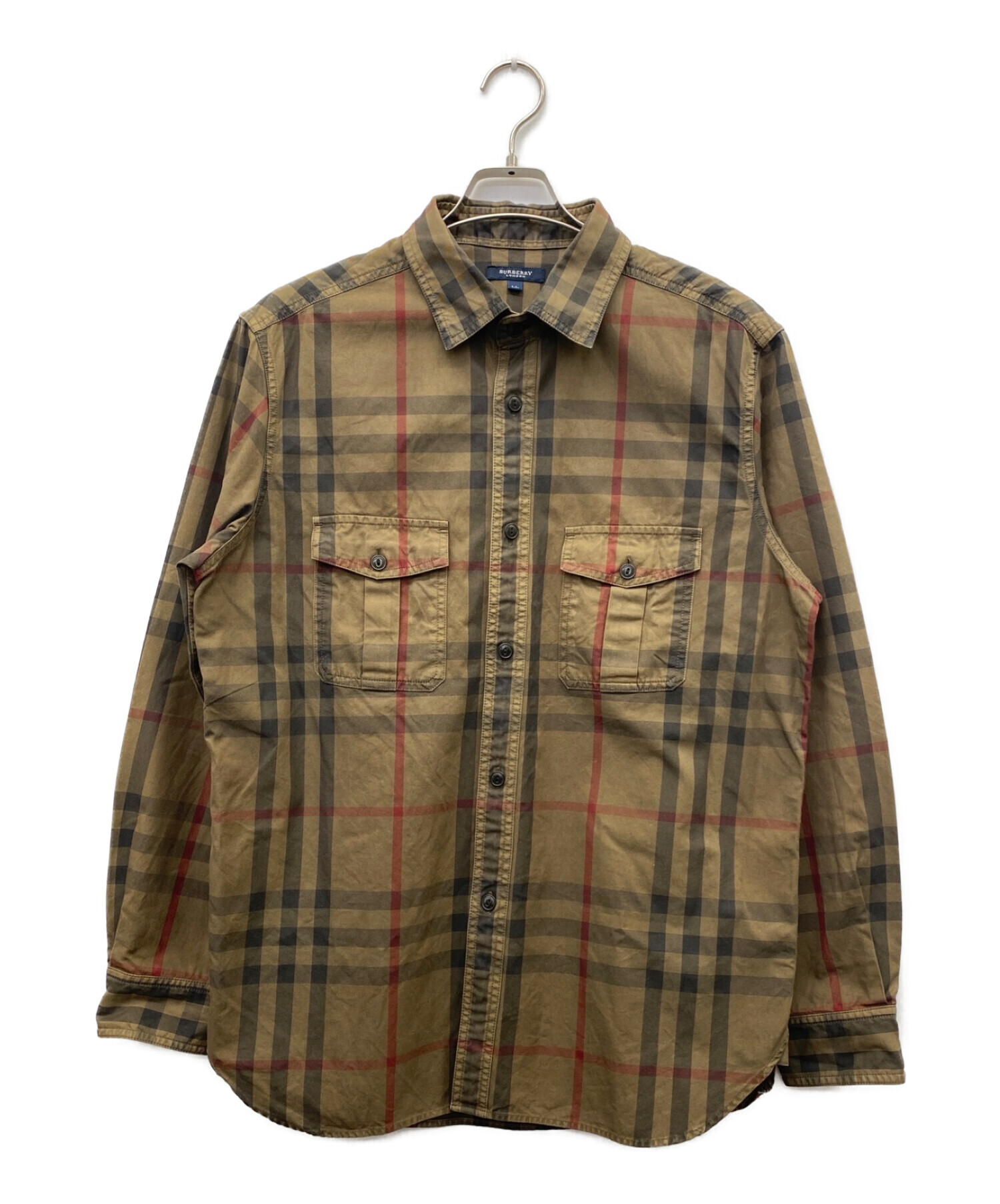 バーバリーロンドン Burberry LONDON 長袖シャツ サイズL - オレンジ 