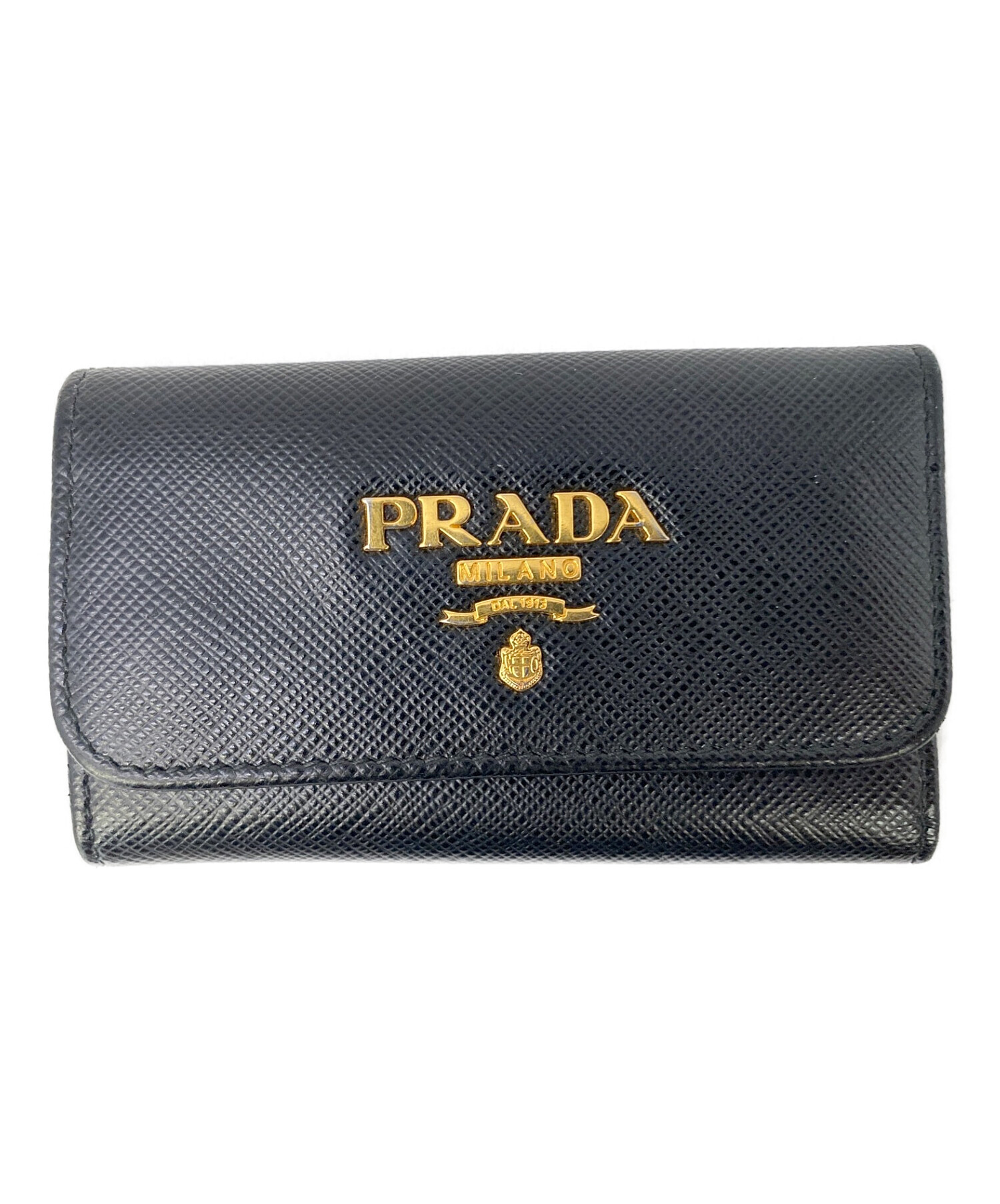 PRADA / プラダ 6連キーケース ナイロン ブラック 容赦 ラウンド  