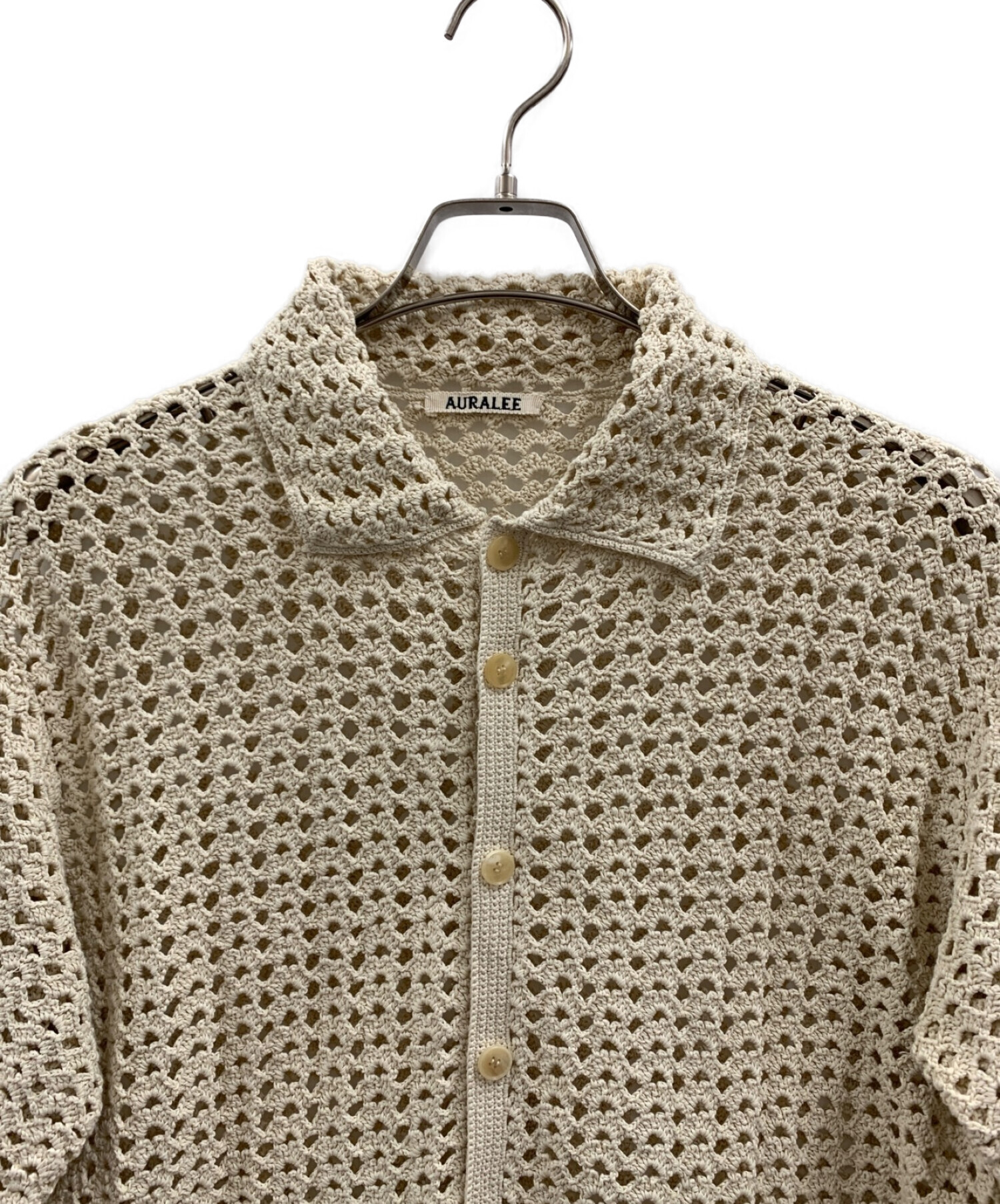 中古・古着通販】AURALEE (オーラリー) HAND CROCHET COTTON KNIT HALF 