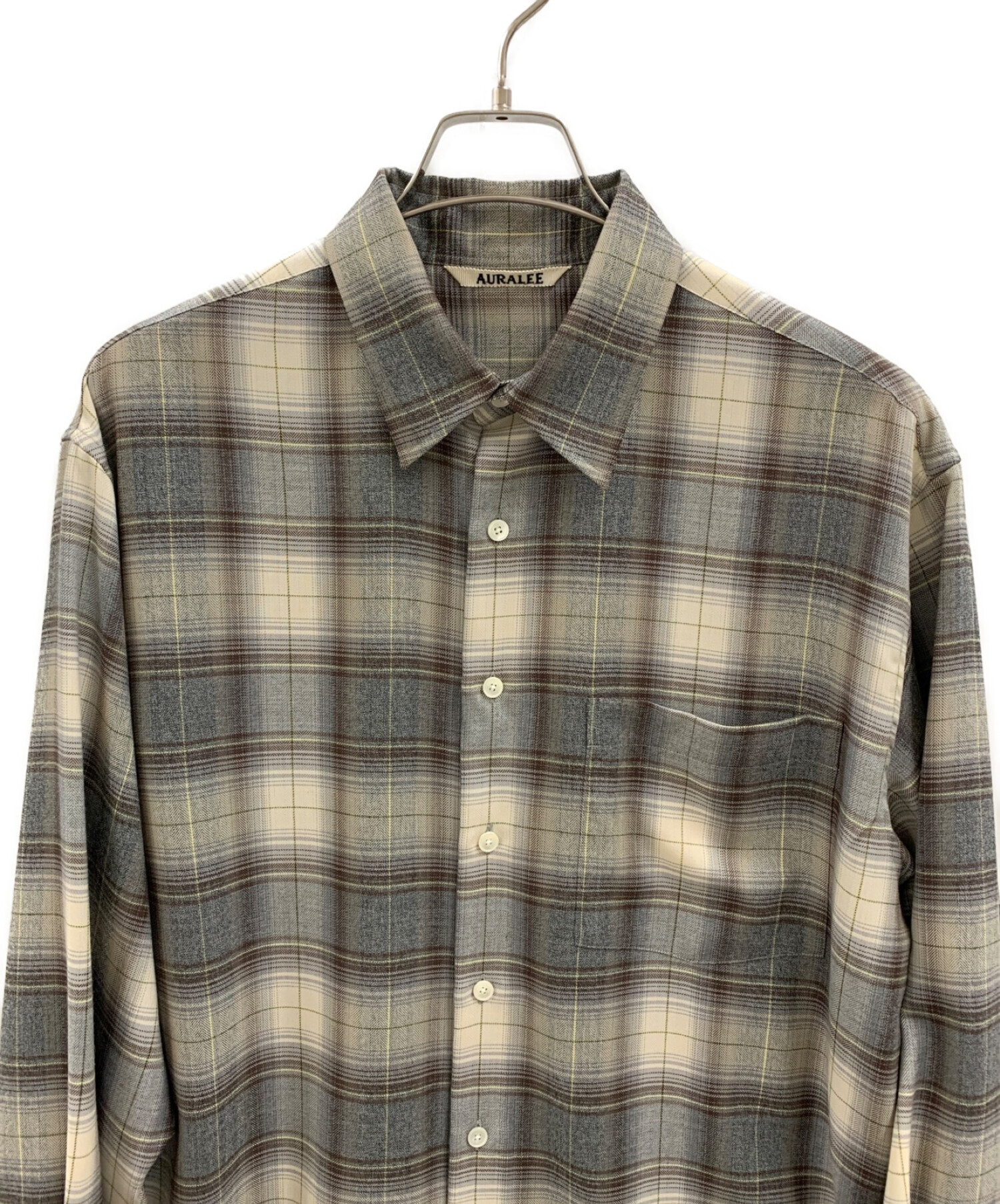 auralee 20aw ウールチェックシャツ AURALEE - auralee 20aw ウールチェックシャツの通販 by shop
