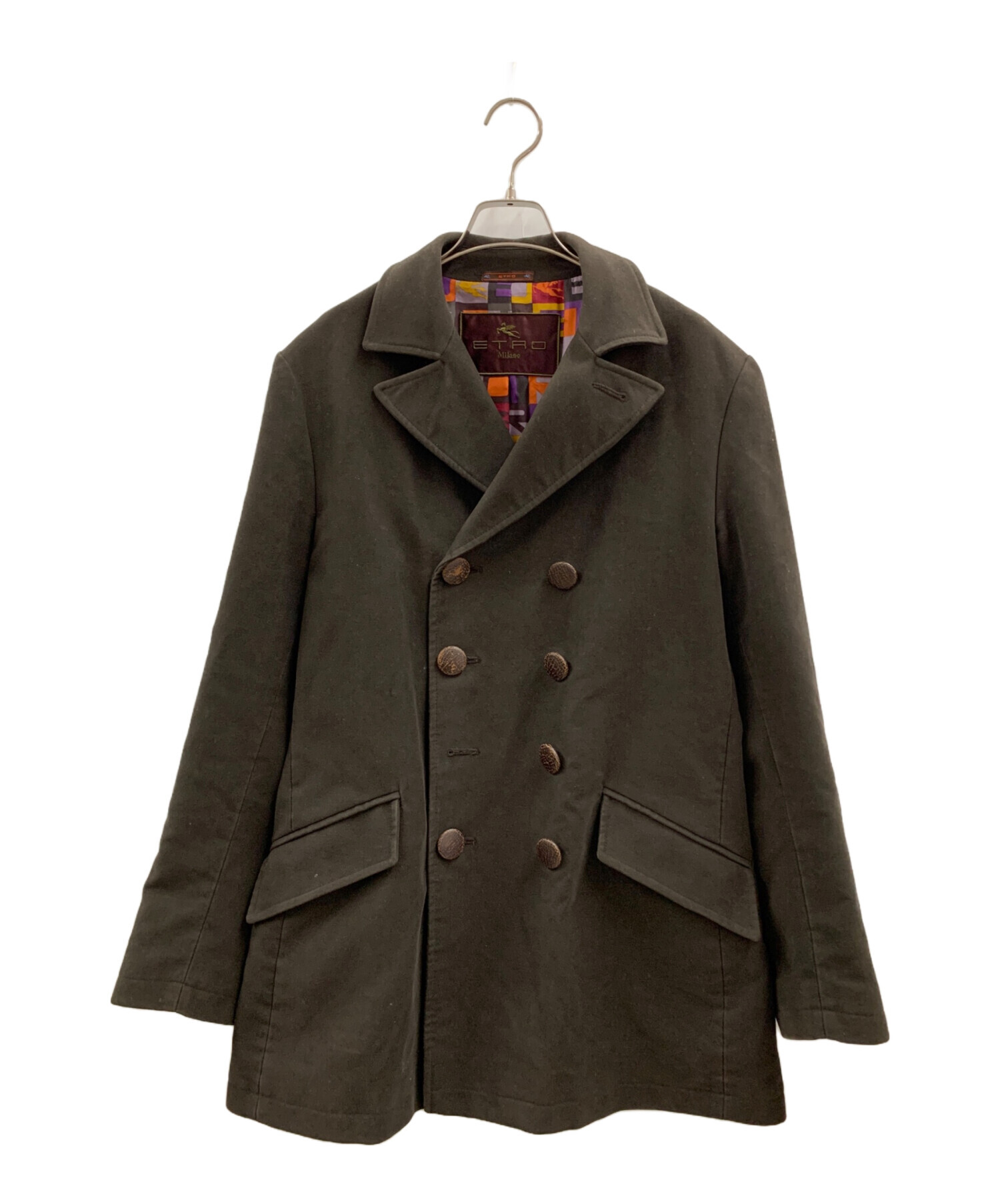 ETRO エトロ コート ブラウン M 吸いつけ 