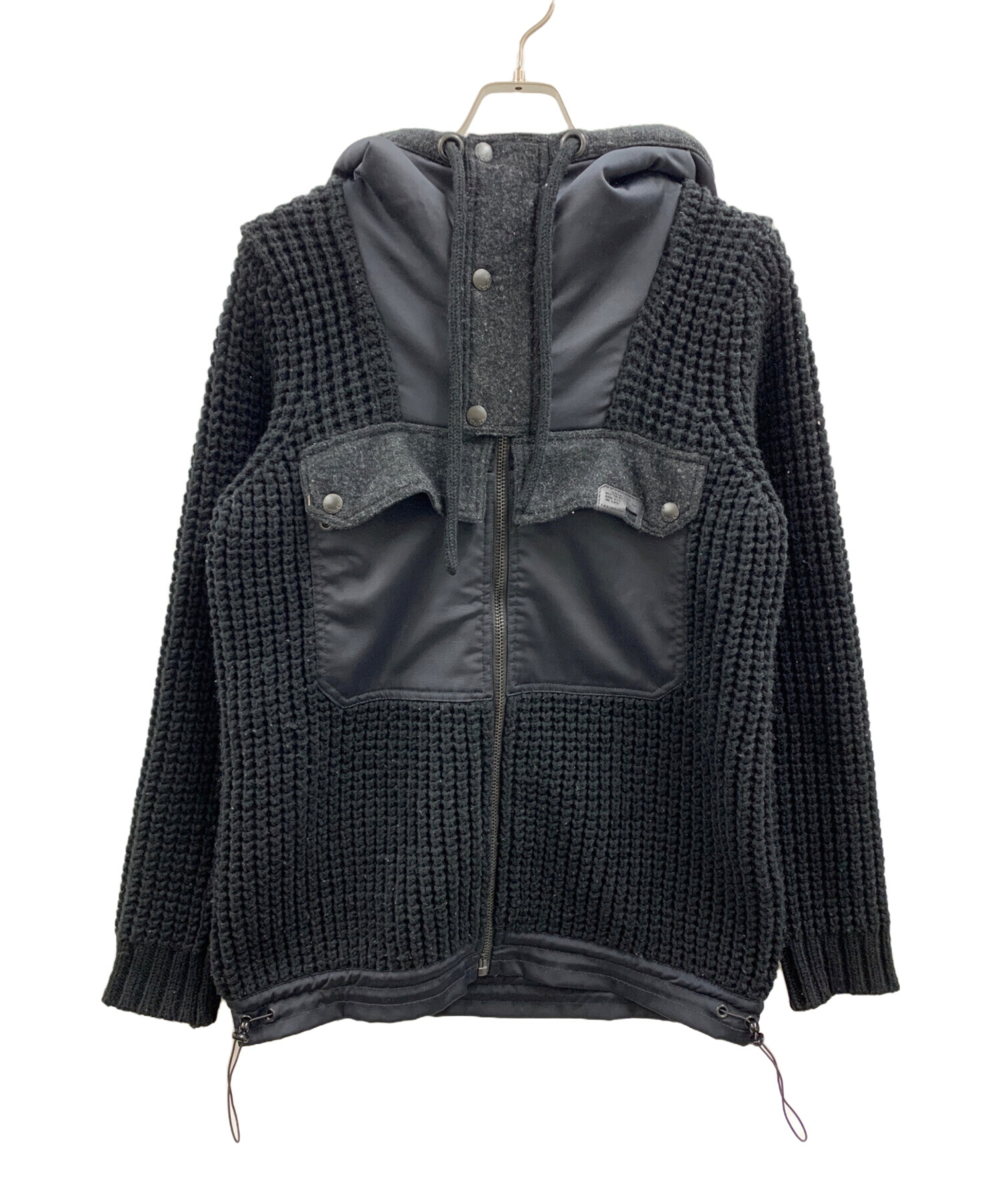 中古・古着通販】DIESEL (ディーゼル) フーデッドニットジャケット 