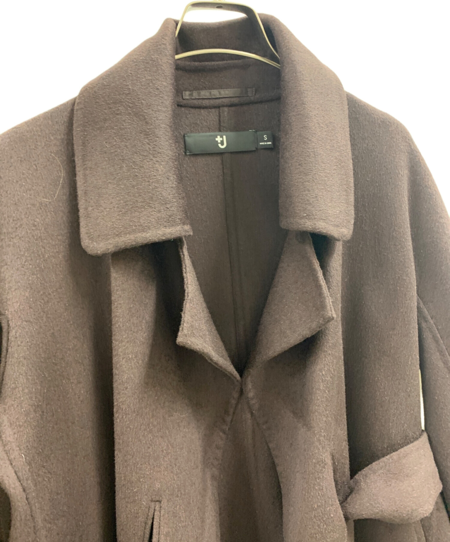 UNIQLO +J カシミヤブレンドラップロングコート M ブラウン - メルカリ 