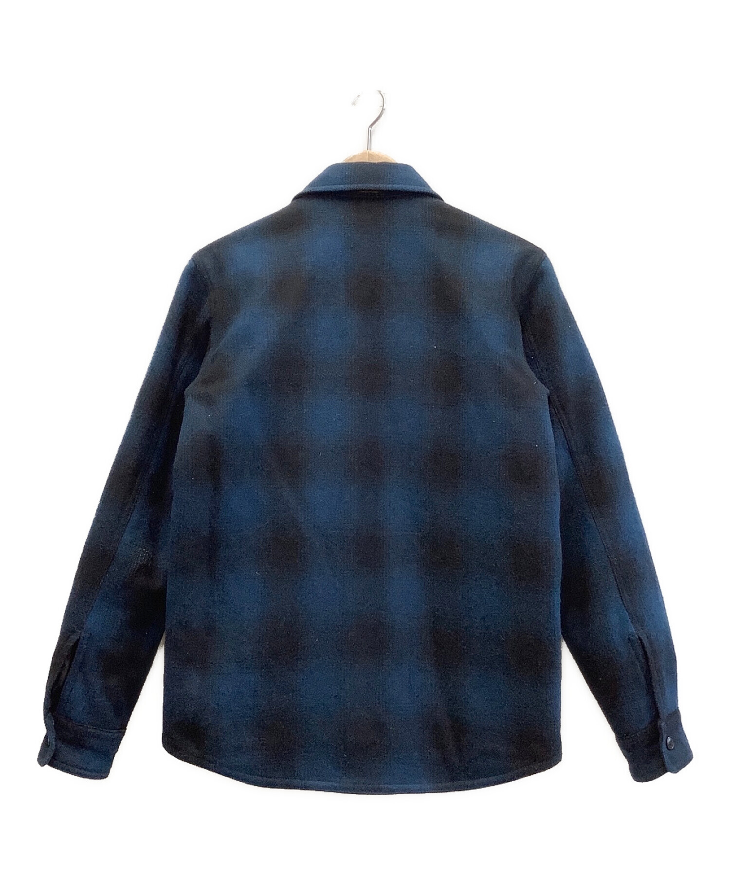NEIGHBORHOOD (ネイバーフッド) キルティングシャツジャケット ブラック×ネイビー サイズ:S