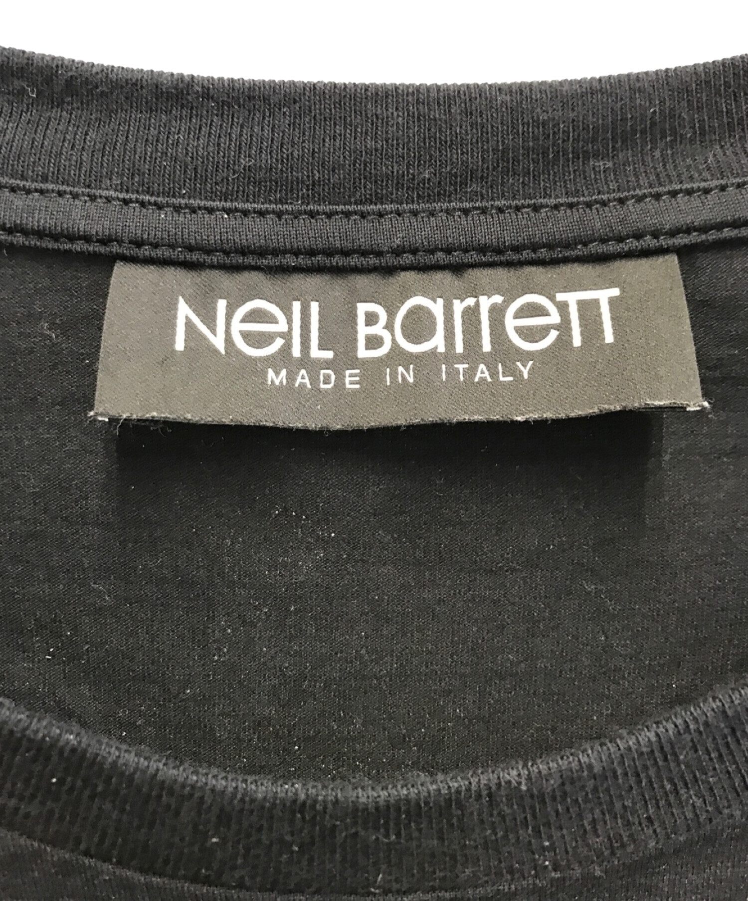 中古・古着通販】NEIL BARRETT (ニールバレット) 半袖Tシャツ ブラック