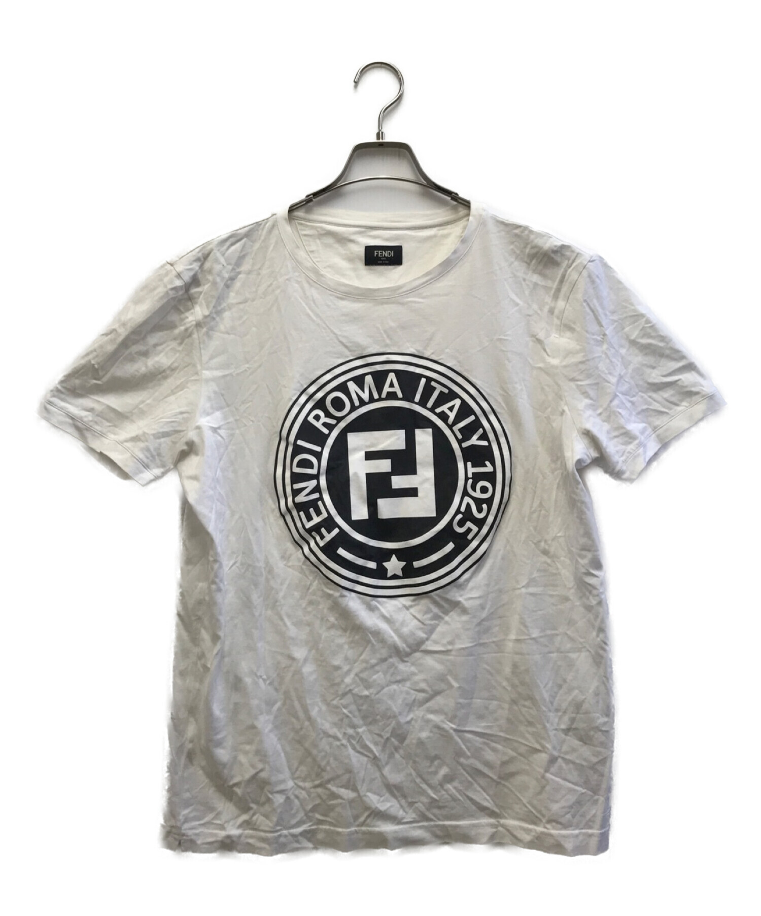 FENDI (フェンディ) プリントTシャツ ホワイト サイズ:XL
