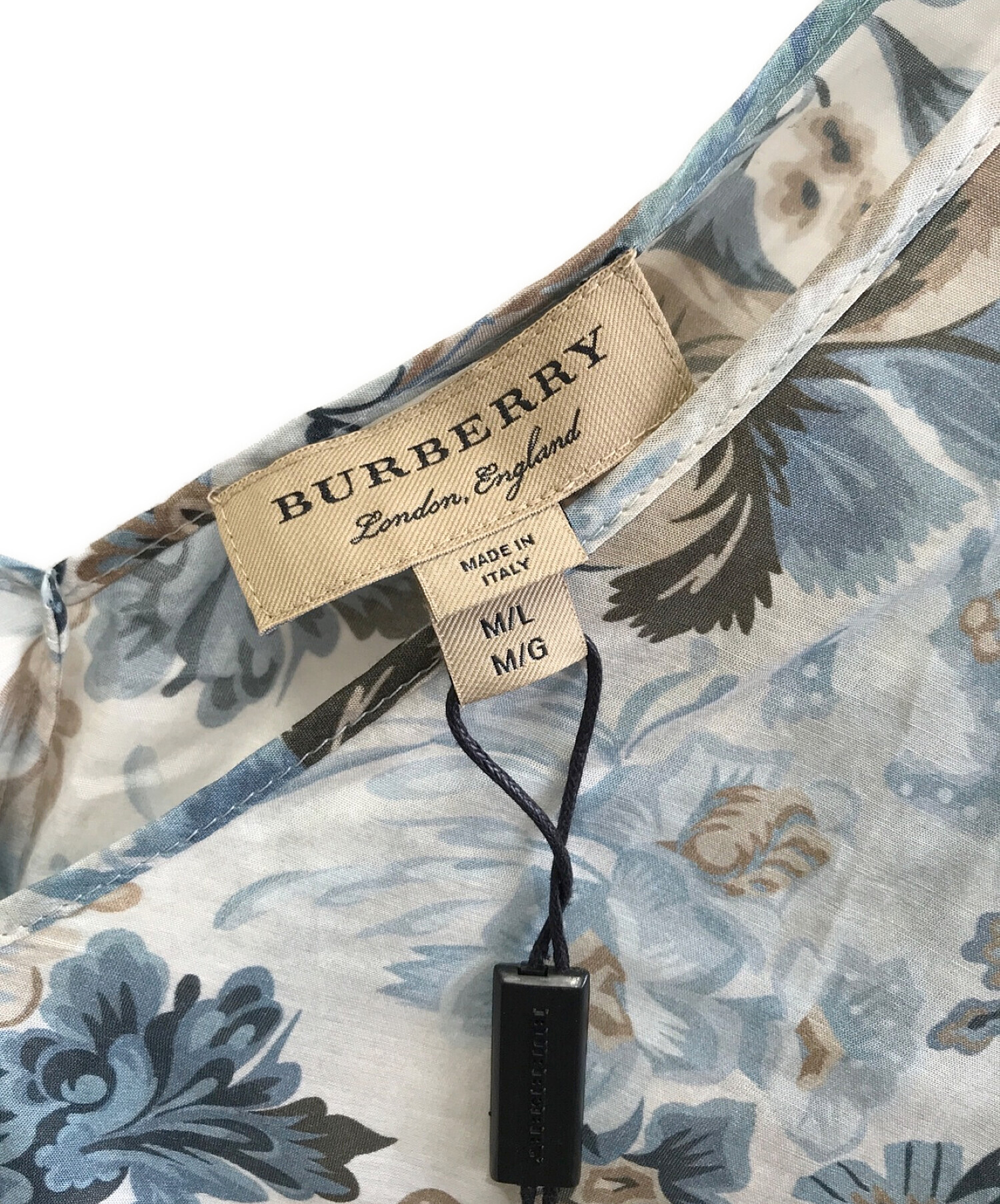 中古・古着通販】BURBERRY (バーバリー) ブラウス スカイブルー サイズ 