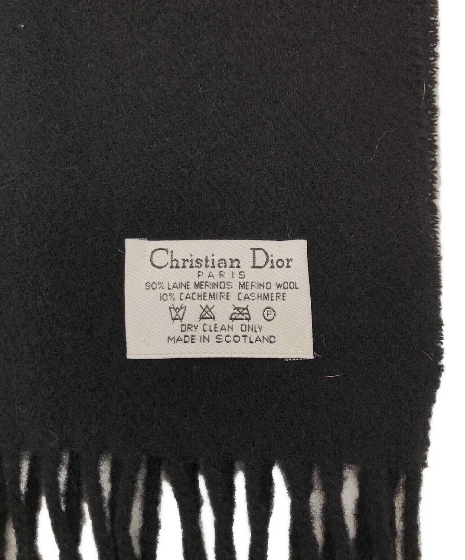 Christian Dior (クリスチャン ディオール) マフラー ブラック