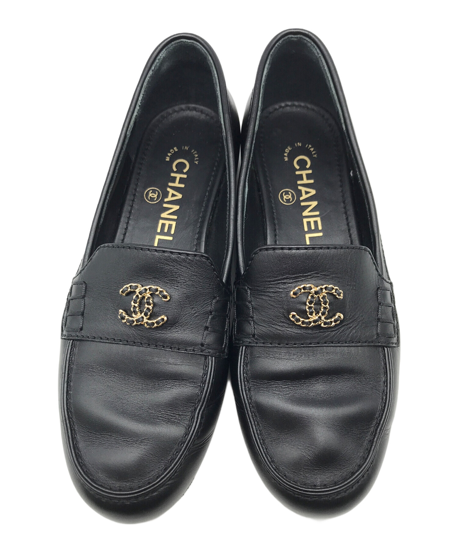 中古・古着通販】CHANEL (シャネル) チェーンローファー 