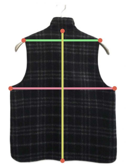 中古・古着通販】BURBERRY (バーバリー) リバーシブルベスト ブラック 