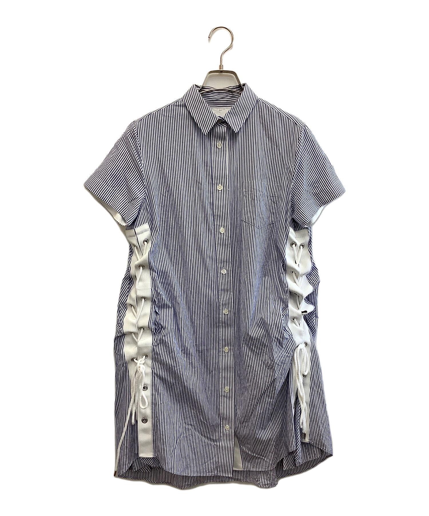 中古・古着通販】sacai (サカイ) サイドプリーツ レースアップ シャツ