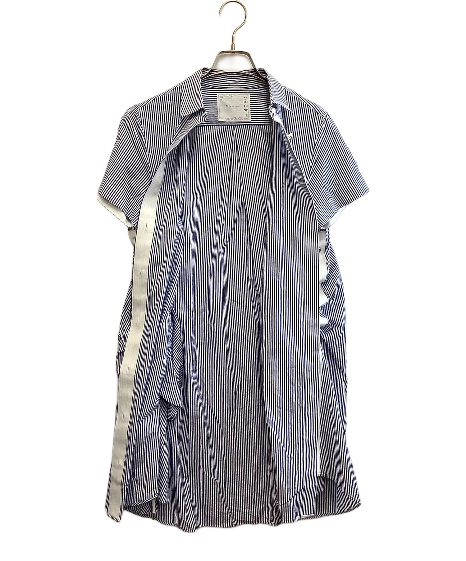 sacai サイドプリーツ レースアップ シャツドレス サカイ ワンピース 