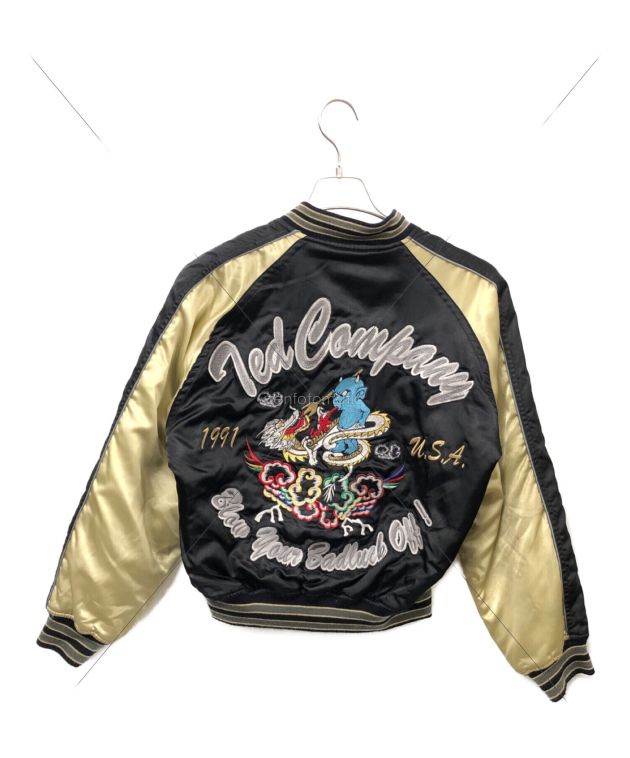 中古・古着通販】TEDMAN (テッドマン) スカジャン ブラック×ゴールド 