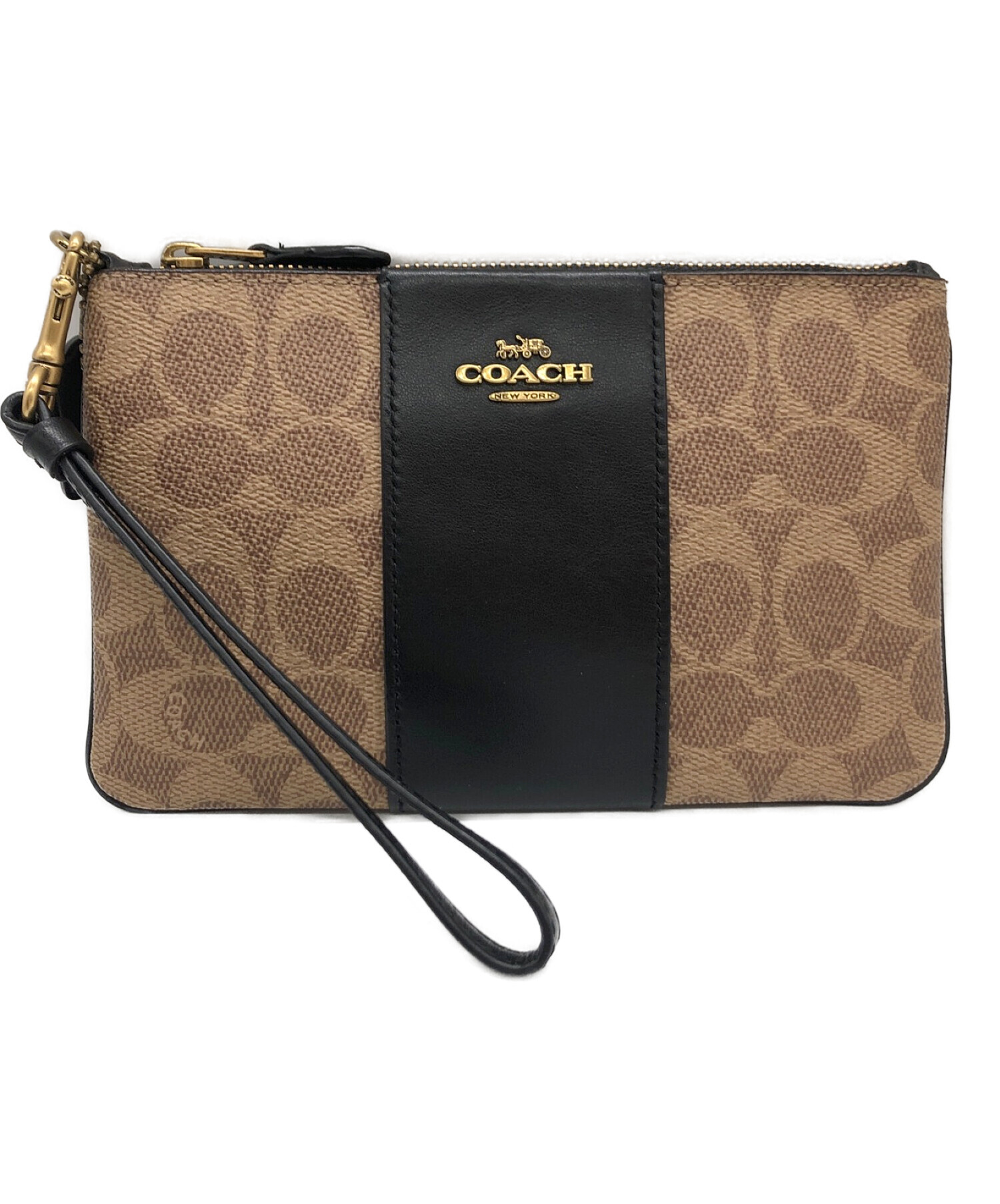 中古・古着通販】COACH (コーチ) ミニクラッチバッグ ブラック 