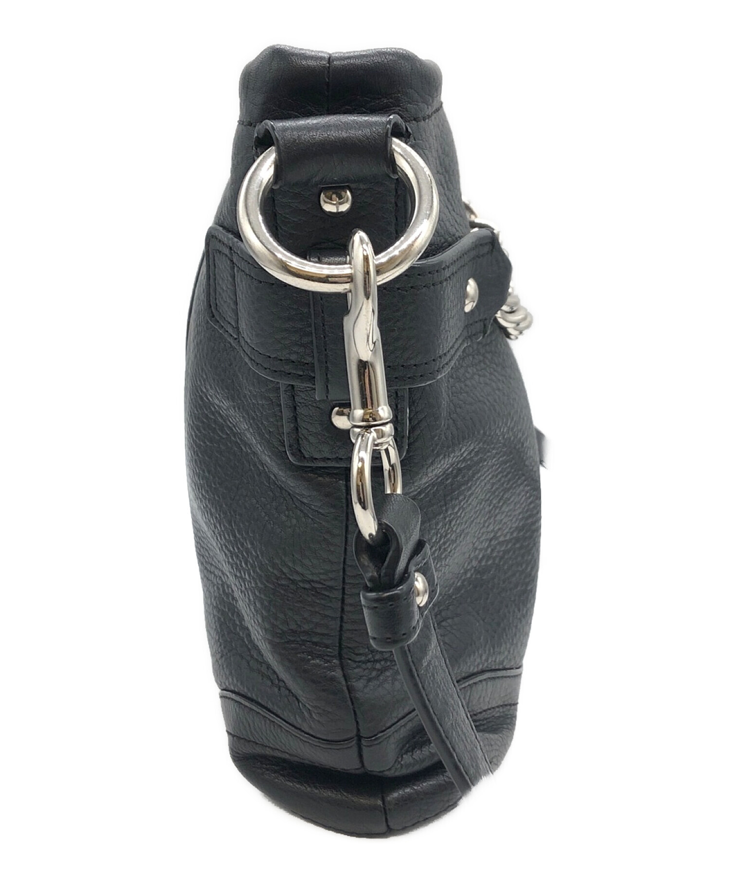 COACH コーチ トンプソン ボディバッグ ショルダーバッグ レザー ブラック 中古・古着通販】COACH (コーチ) トンプソン ボディバッグ ブラック