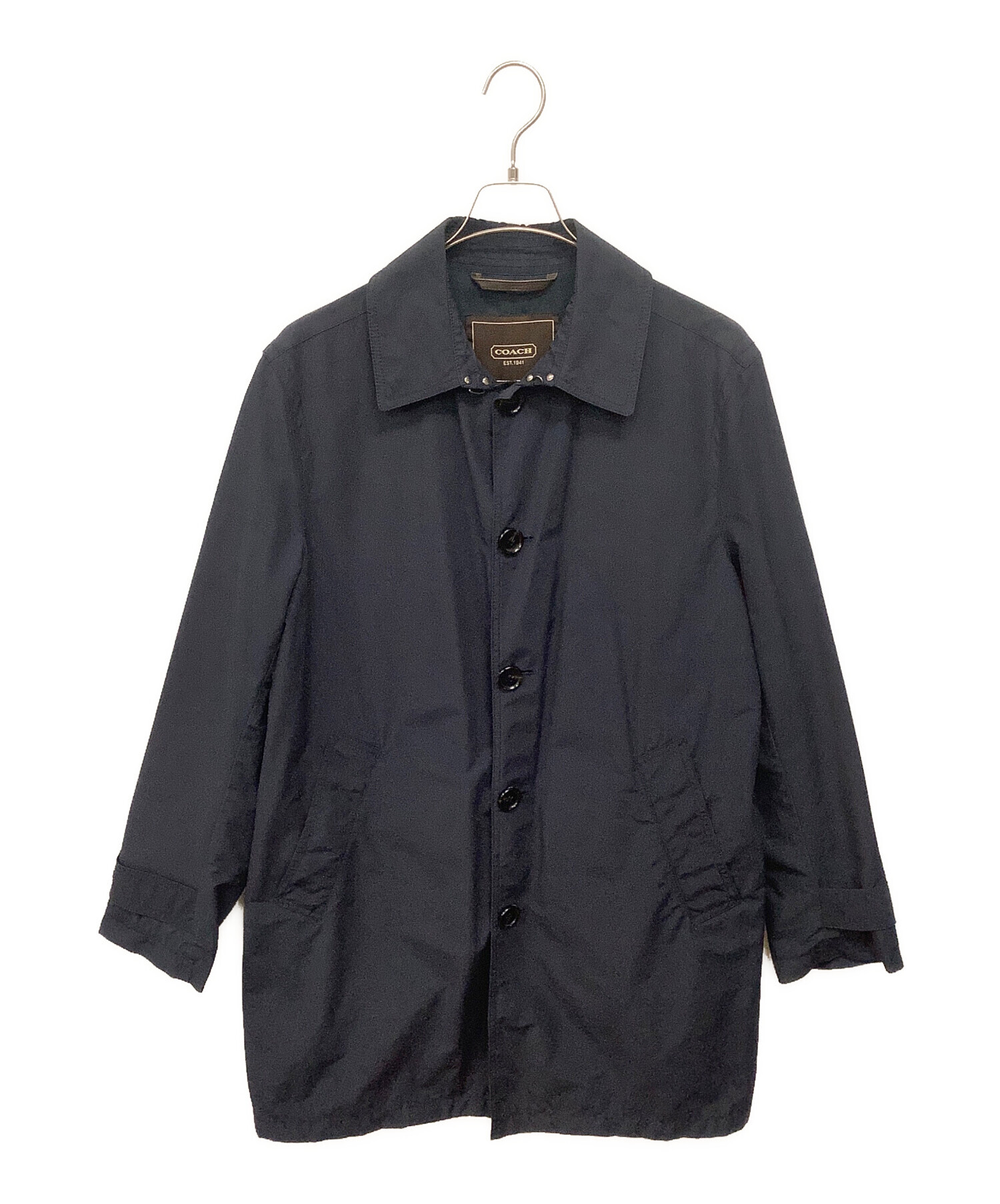 中古・古着通販】COACH (コーチ) ステンカラーコート ネイビー サイズ 