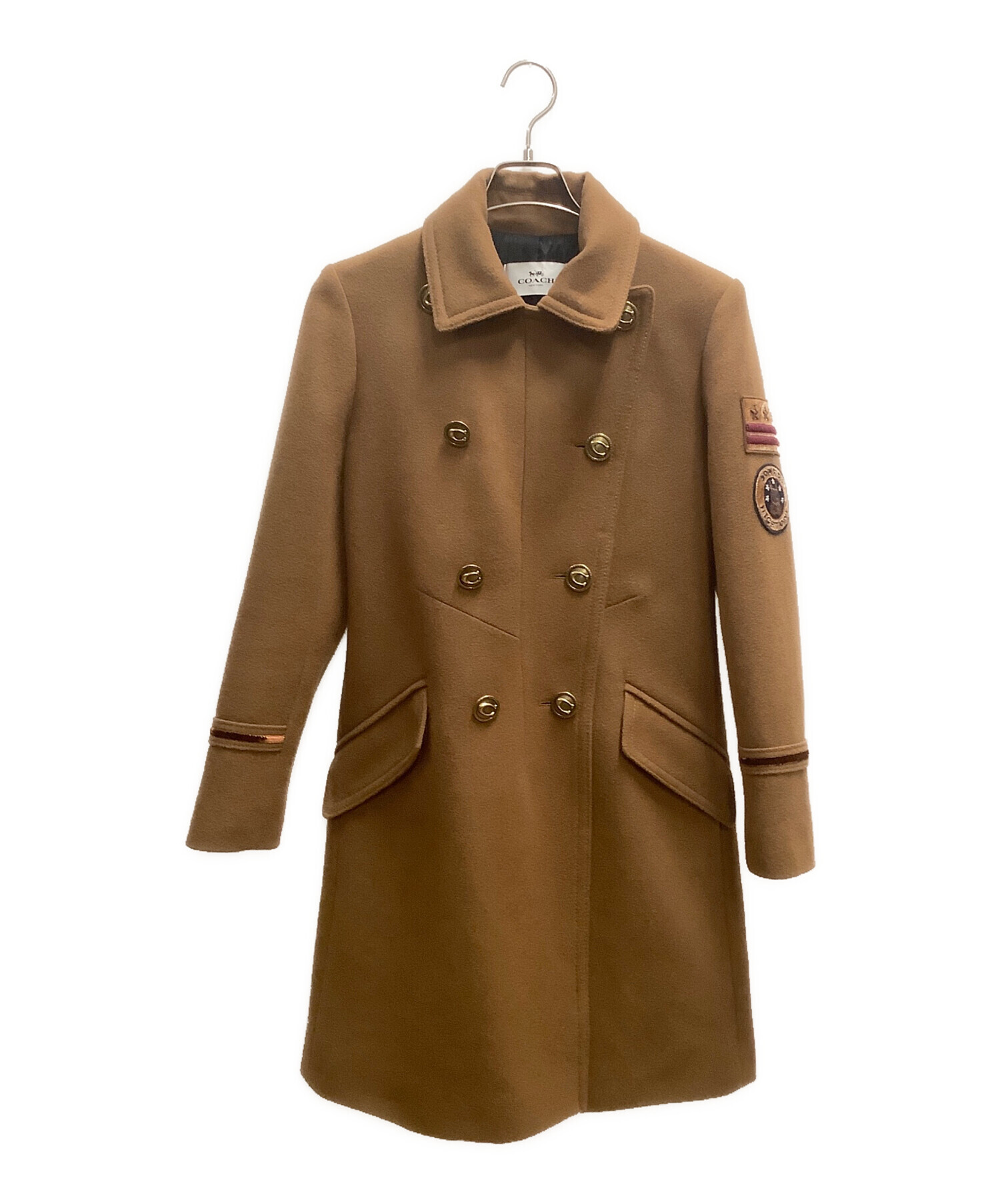 中古・古着通販】COACH (コーチ) Pコート ブラウン サイズ:SIZE S 
