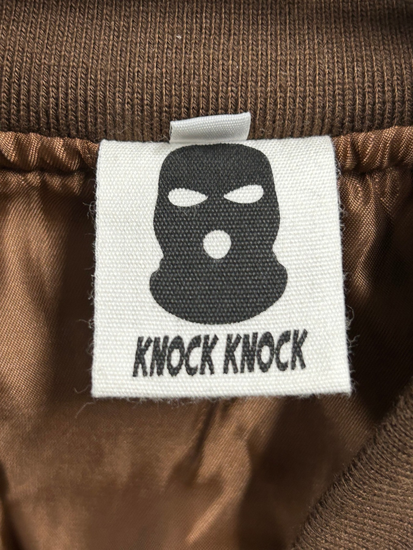 knock knock (ノックノック) スタジャン ブラウン サイズ:XL