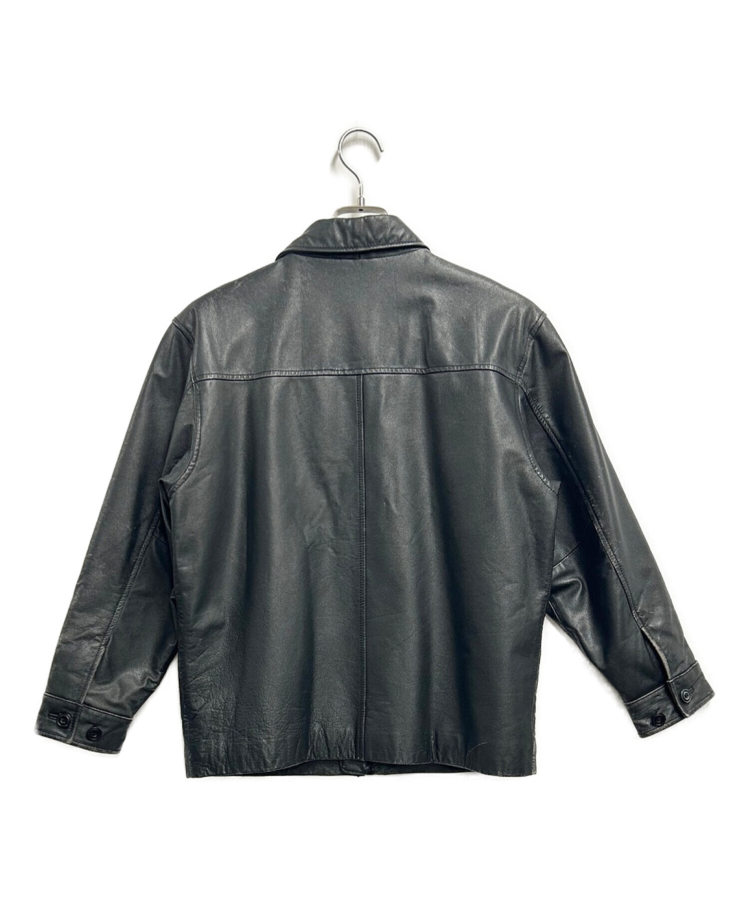中古・古着通販】GAP (ギャップ) レザージャケット ブラック サイズ:XL