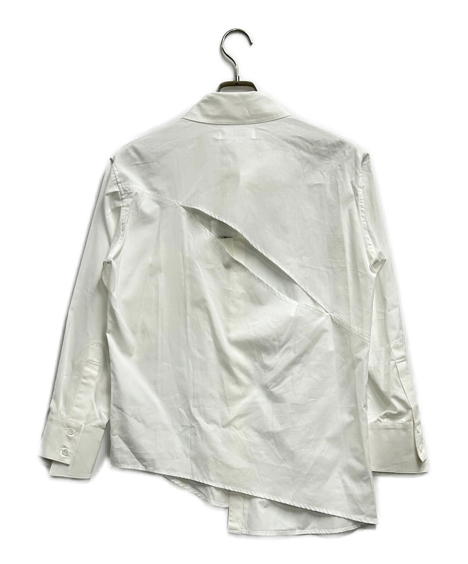 sulvam (サルバム) ショルダーカッティング長袖シャツ ホワイト サイズ:S 未使用品