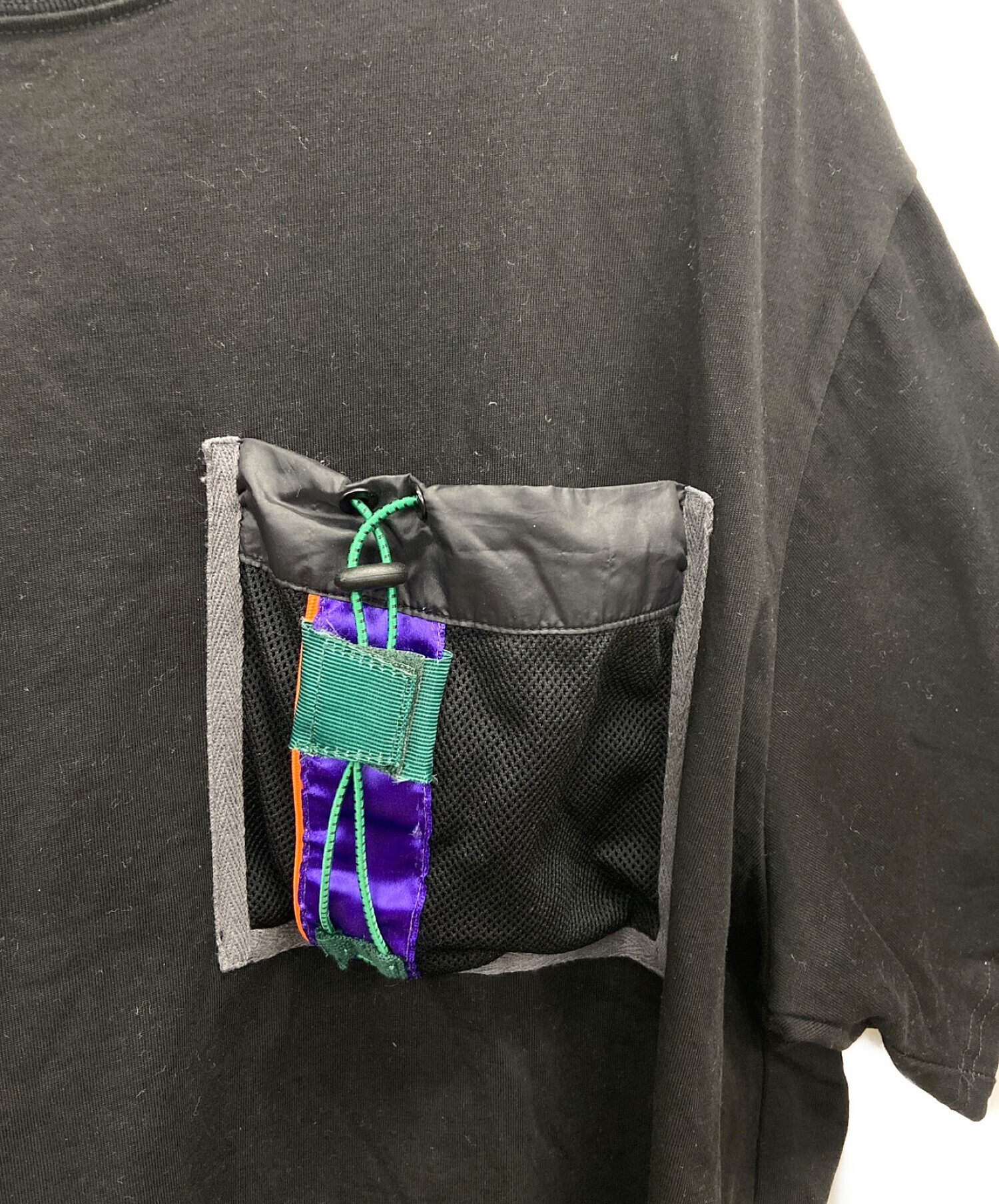 中古・古着通販】KOLOR (カラー) 胸ポケット半袖Tシャツ ブラック 