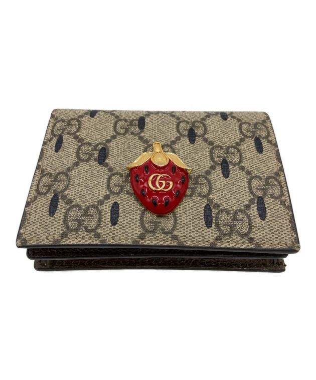 中古・古着通販】GUCCI (グッチ) ダブルG ストロベリー カードケース 