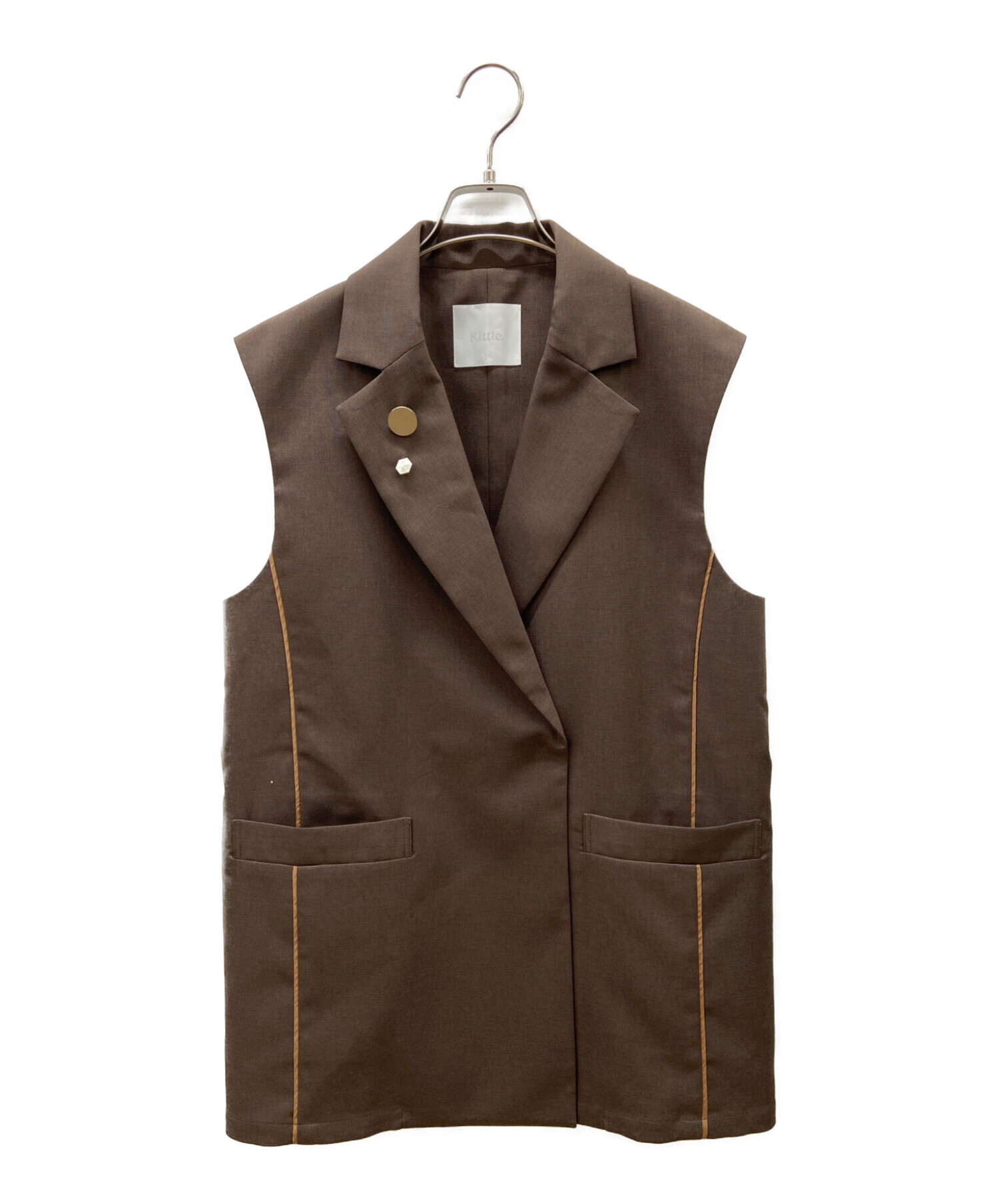 中古・古着通販】Kittle (キトル) TAILORED VEST ブラウン サイズ:FREE 