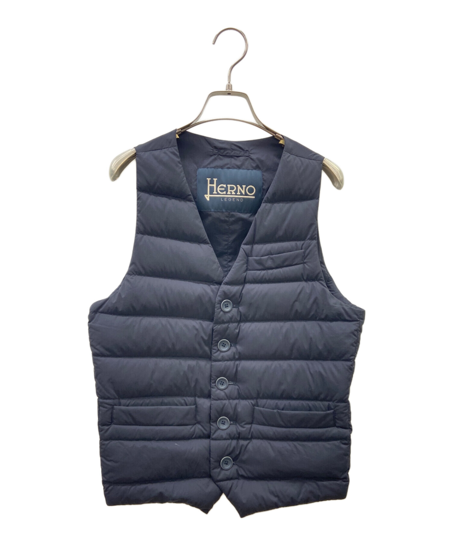 中古・古着通販】HERNO (ヘルノ) ダウンベスト ブラック サイズ:44 