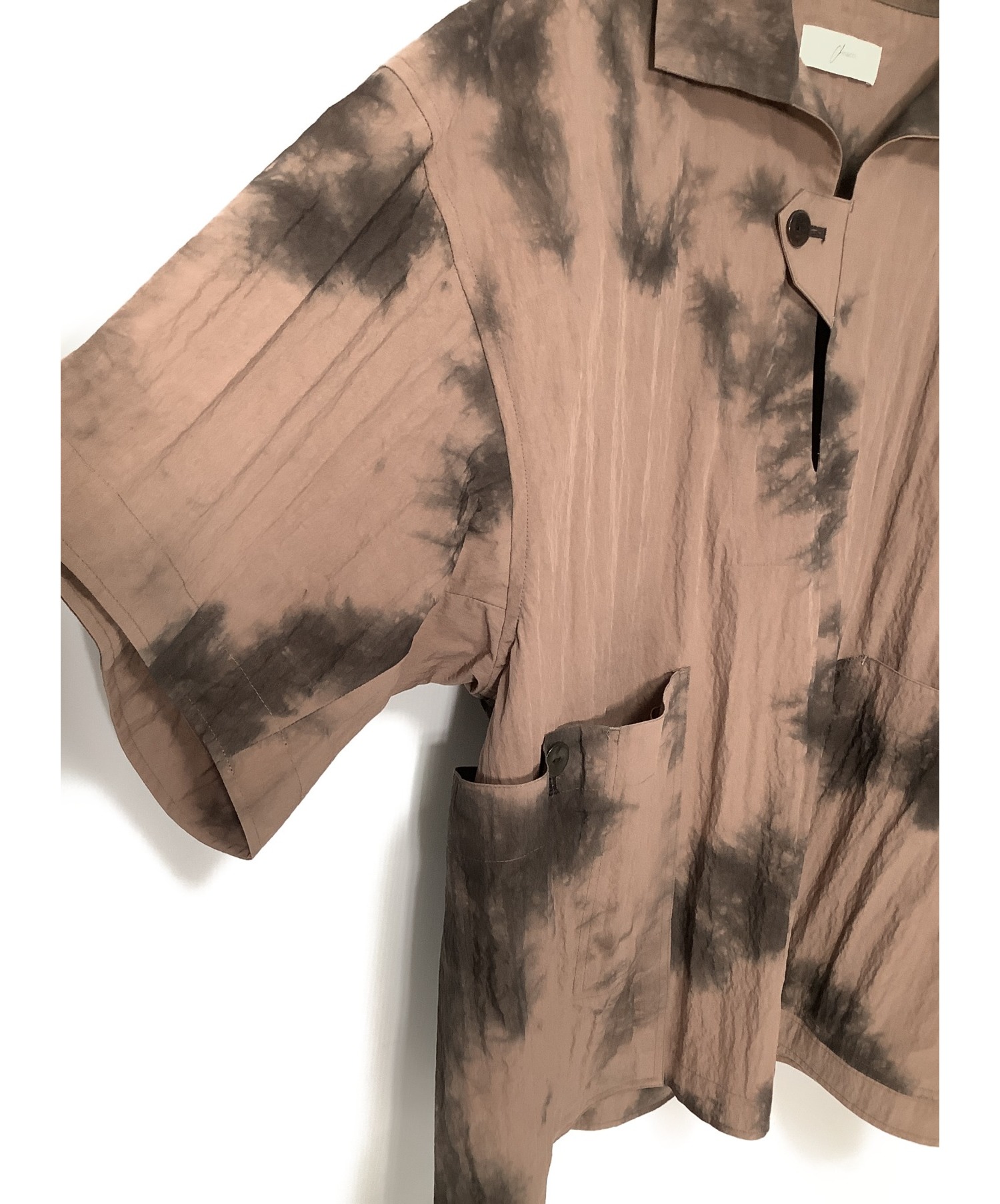amachi. (アマチ) Packable Meeting Shirt ブラウン サイズ:5 Uneven Dye