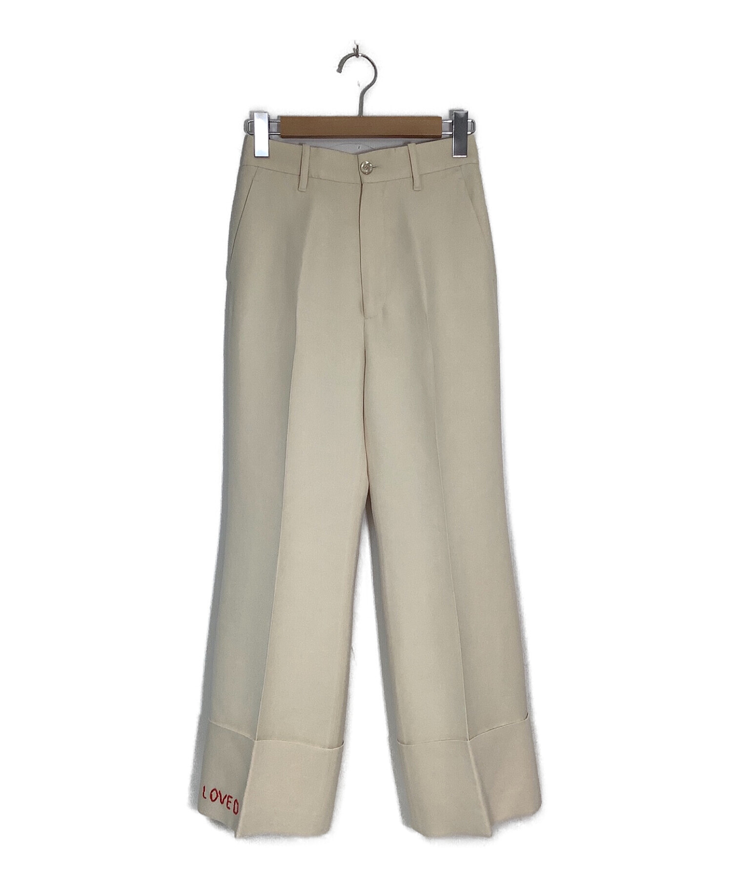 中古・古着通販】GUCCI (グッチ) センタープレスパンツ ベージュ  