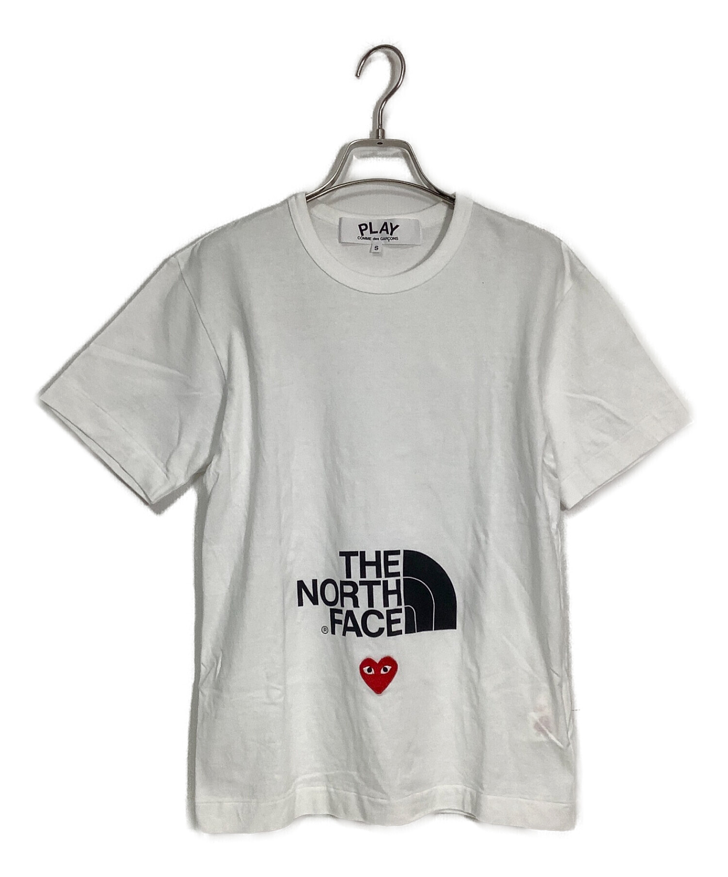 PLAY COMME des GARCONS × THE NORTH FACE (プレイ コムデギャルソン × ザノースフェイス) Tシャツ ホワイト  サイズ:S