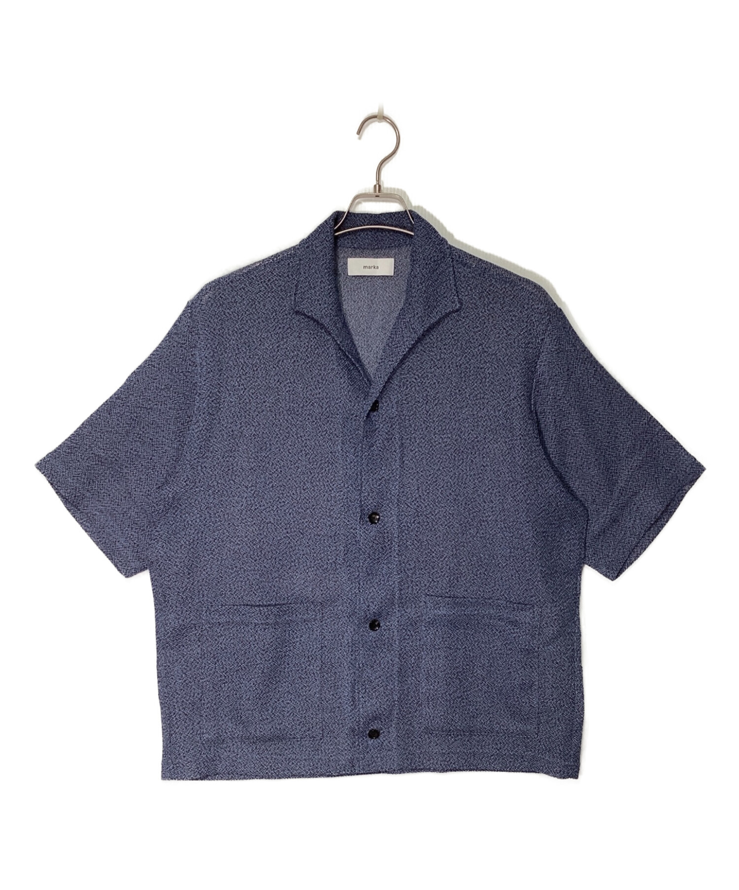 中古・古着通販】MARKA (マーカ) CARDIGAN ブルー×ブラウン サイズ:2 